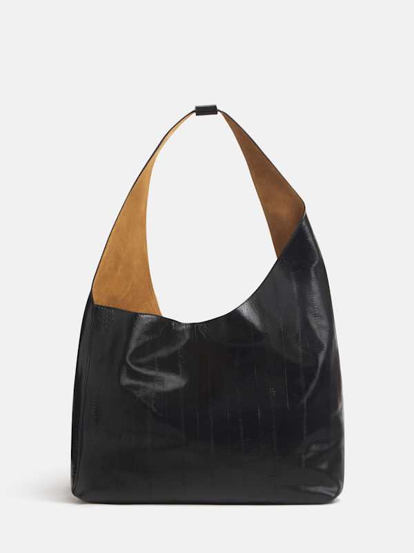 Medium Vittoria Minimal Tote - Black Eel