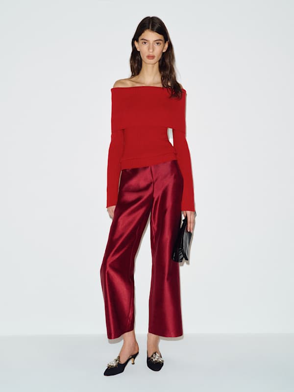 Nina Cashmere Sweater - Lipstick
