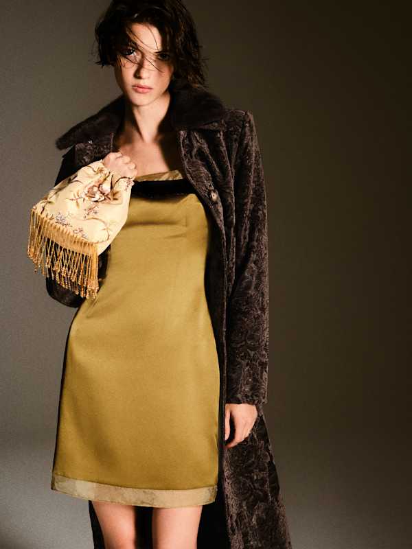 Ziba Silk Dress - Citrine