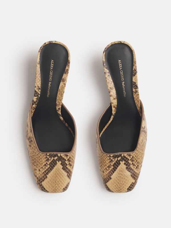Pony Slipper - Light Cream Snake