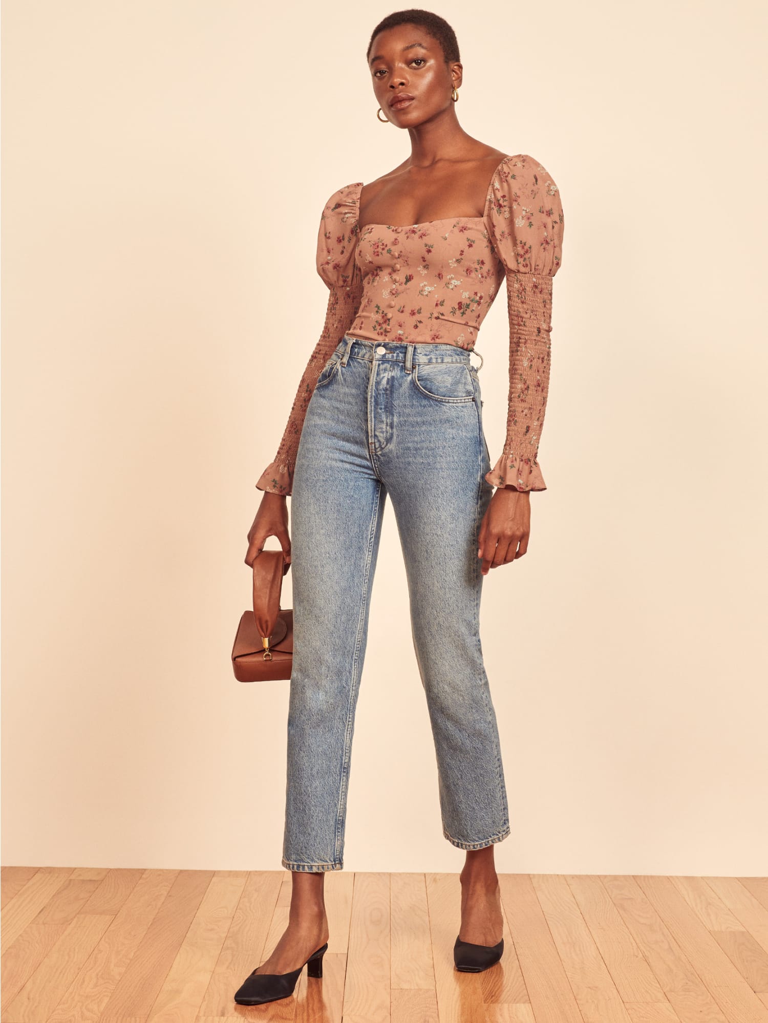 Augustine Top Long Sleeve Georgette Reformation