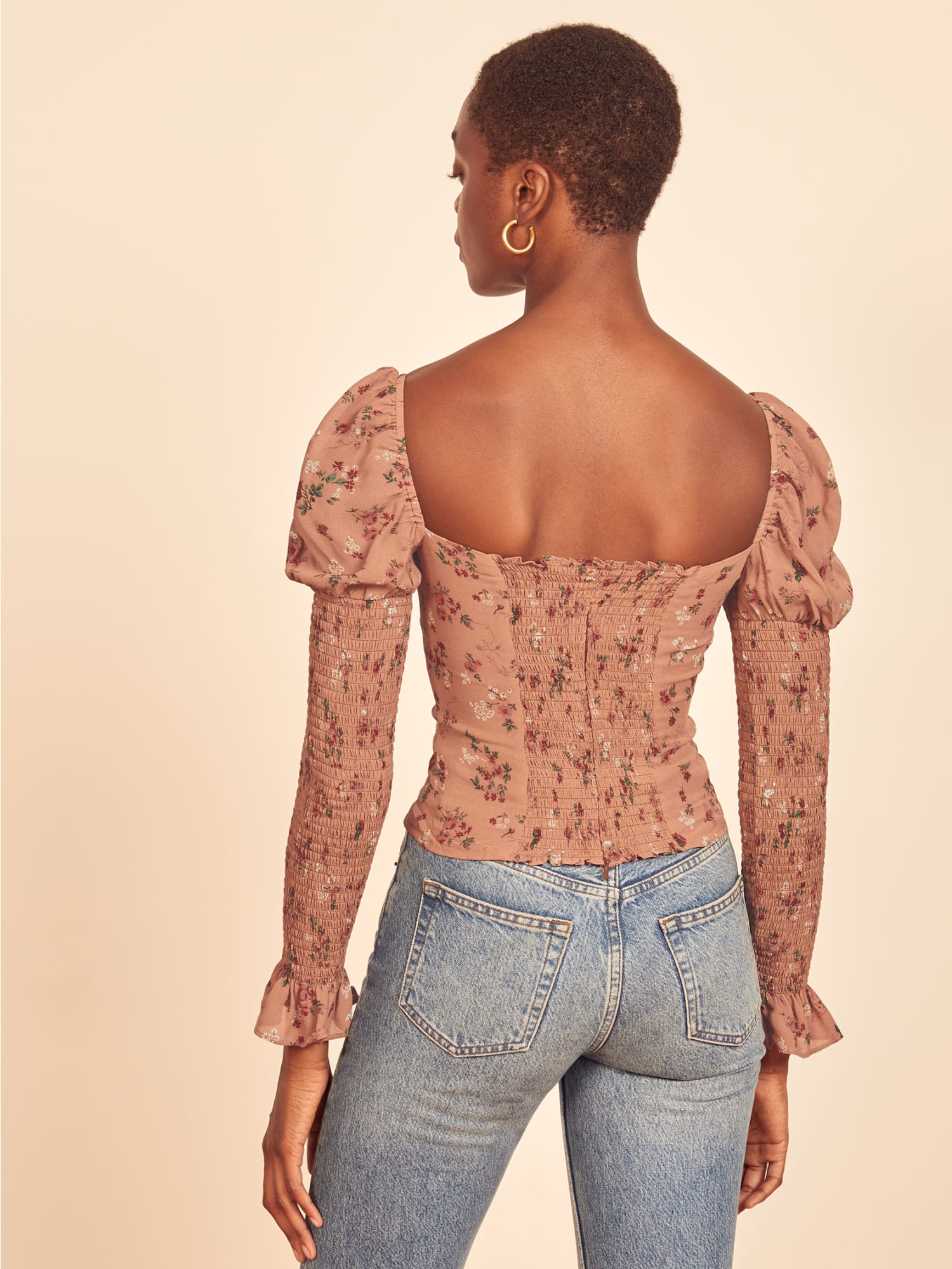 Augustine Top Long Sleeve Georgette Reformation