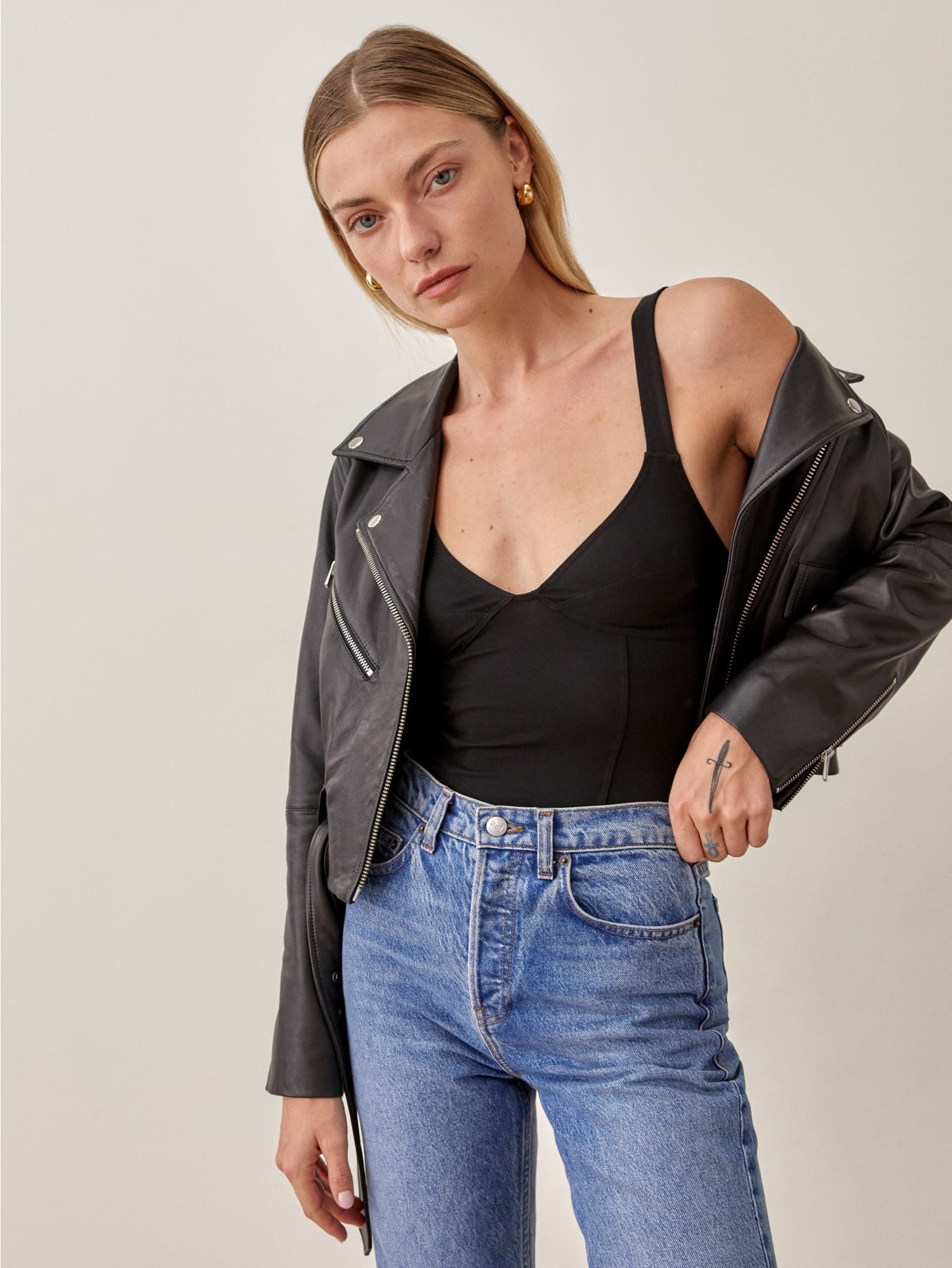 Reformation black bodysuit Outlet