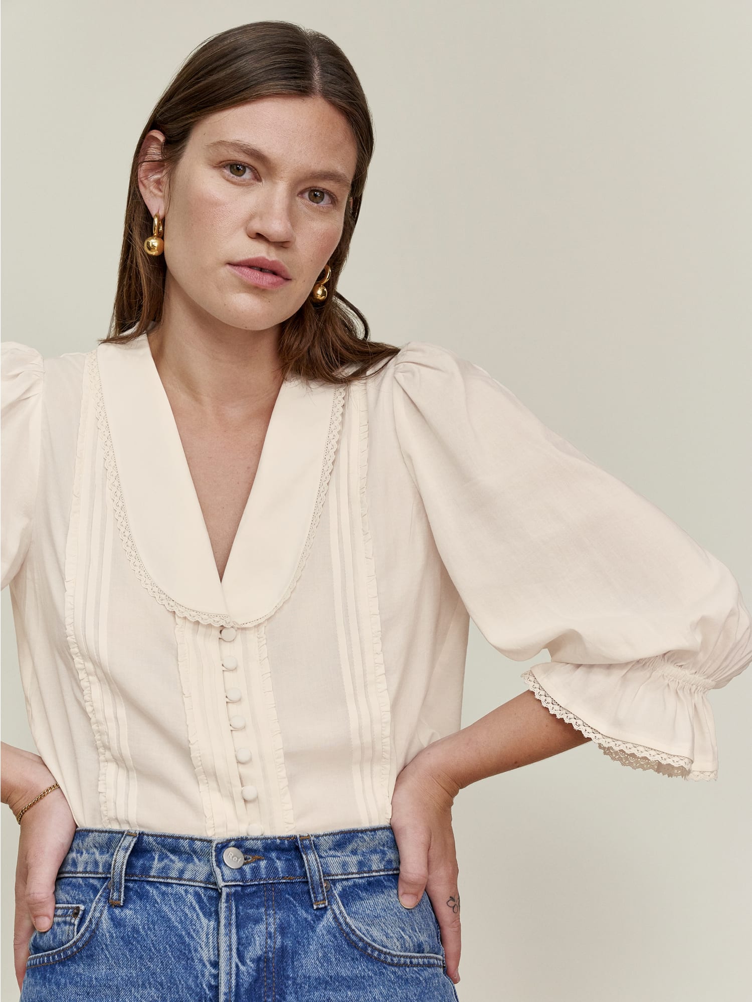 Tilly Top 3 4 Sleeve Voile Reformation