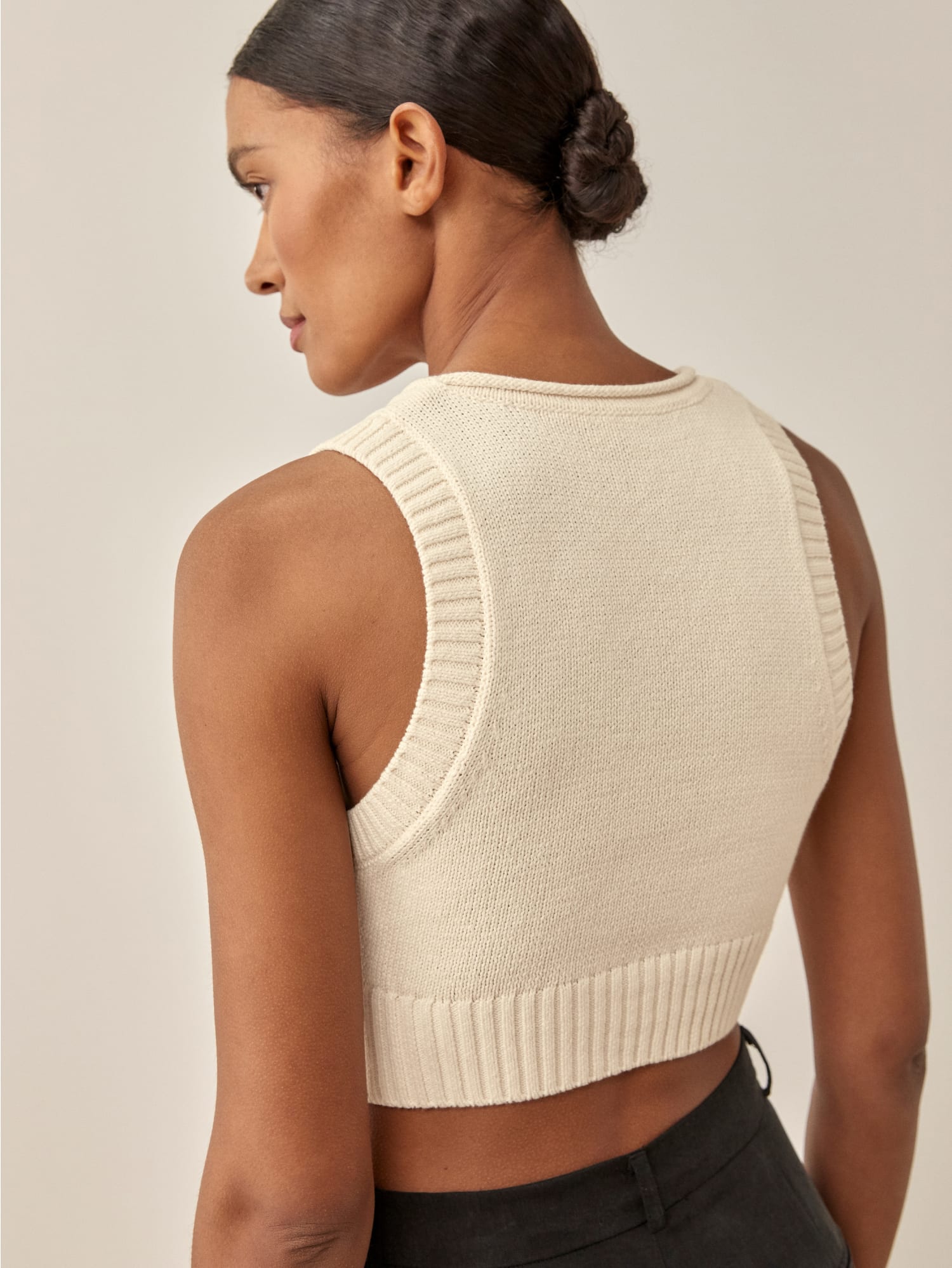 Norma Cotton Sweater Tank Sustainable Sweaters Reformation