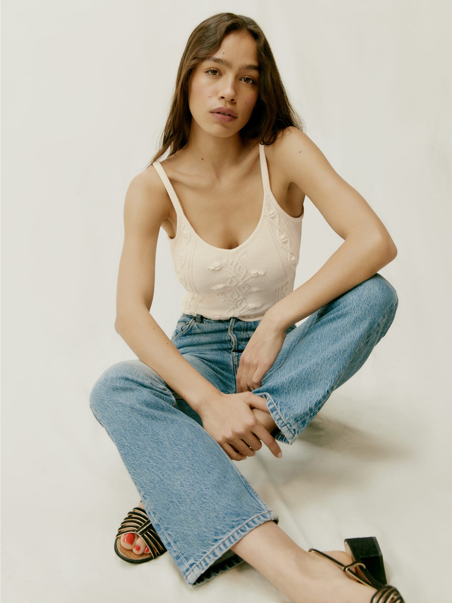 Genaro Cotton Sweater Tank Sustainable Sweaters Reformation