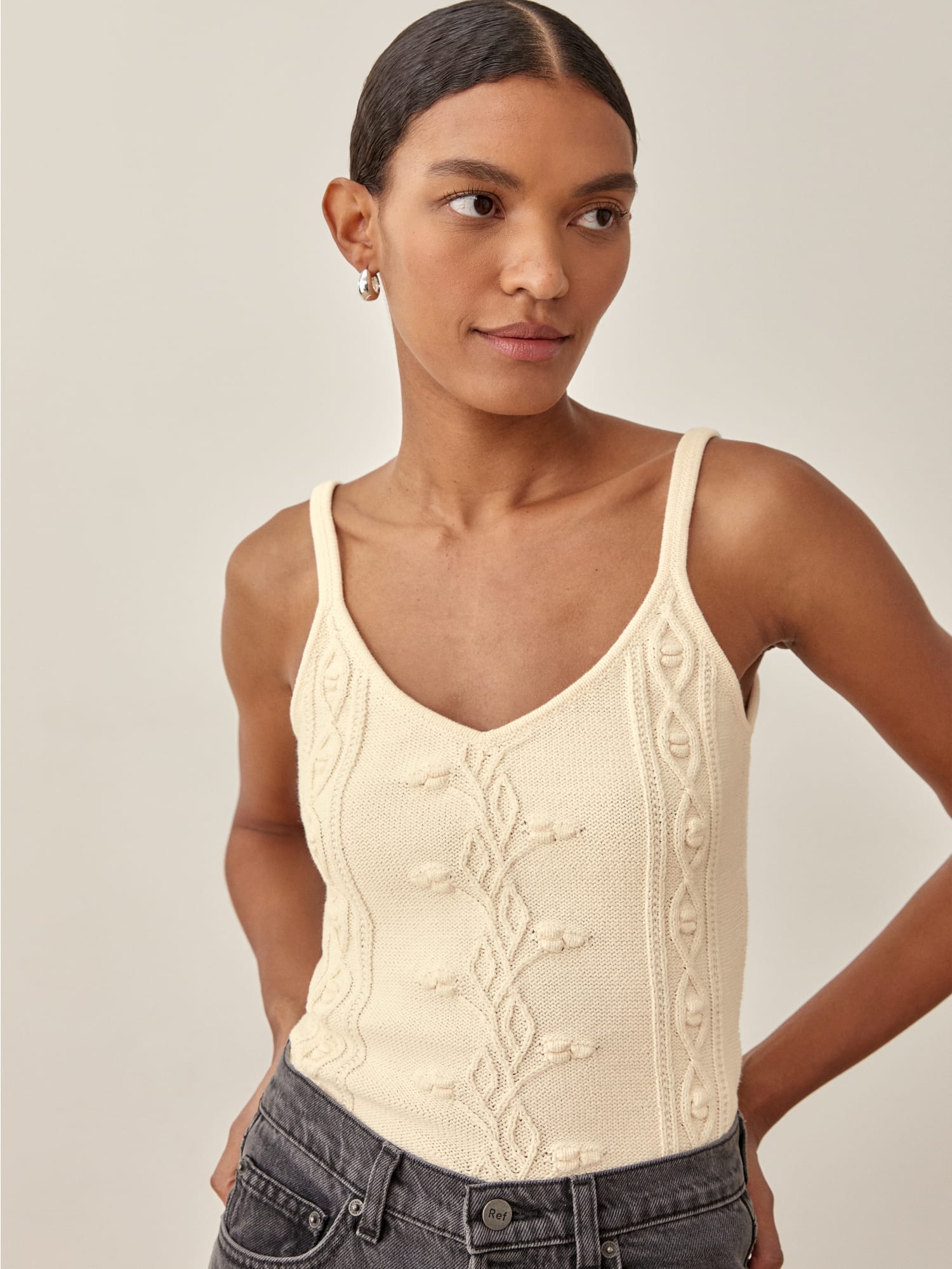 Genaro Cotton Sweater Tank Sustainable Sweaters Reformation