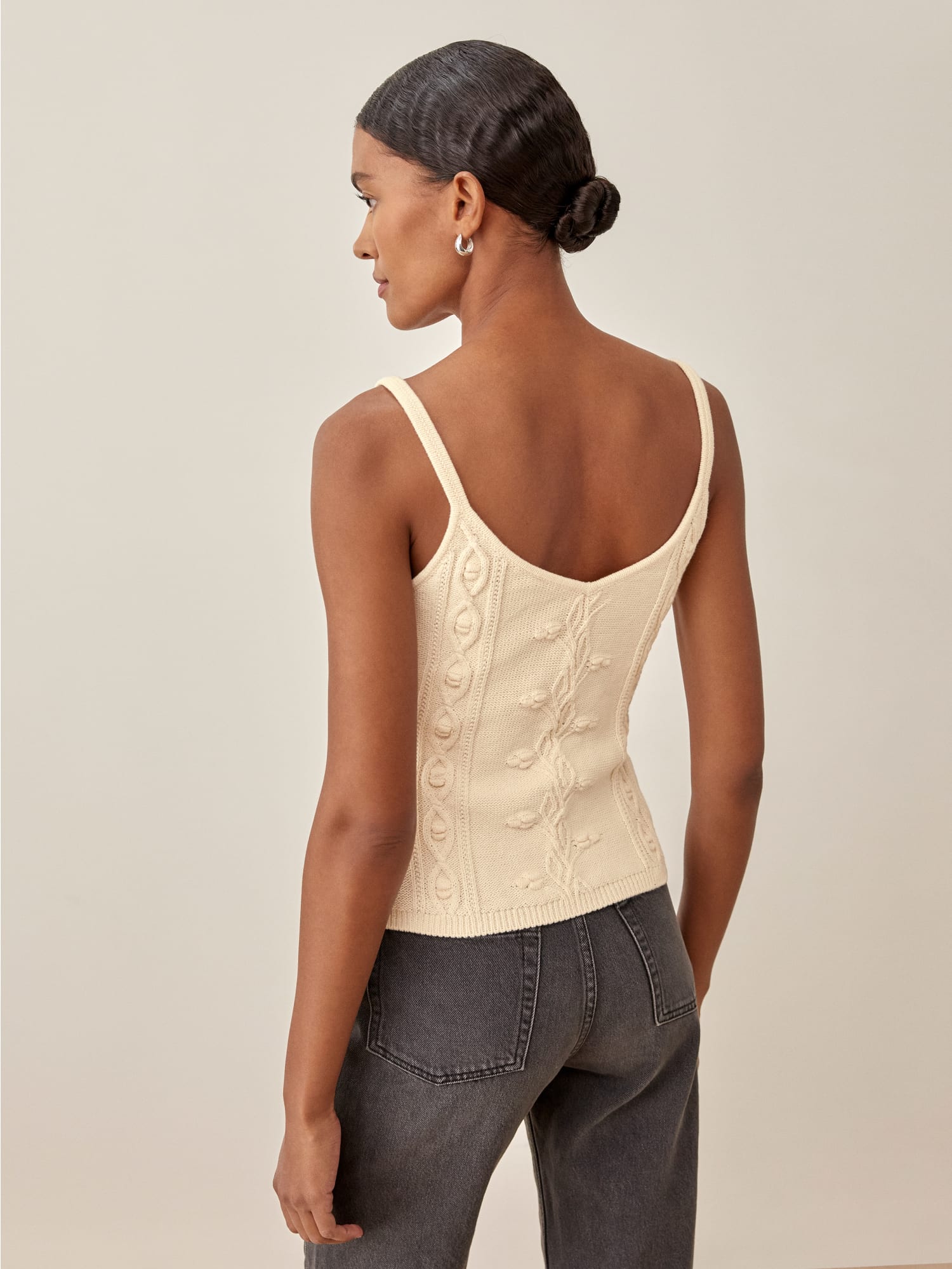 Genaro Cotton Sweater Tank Sustainable Sweaters Reformation