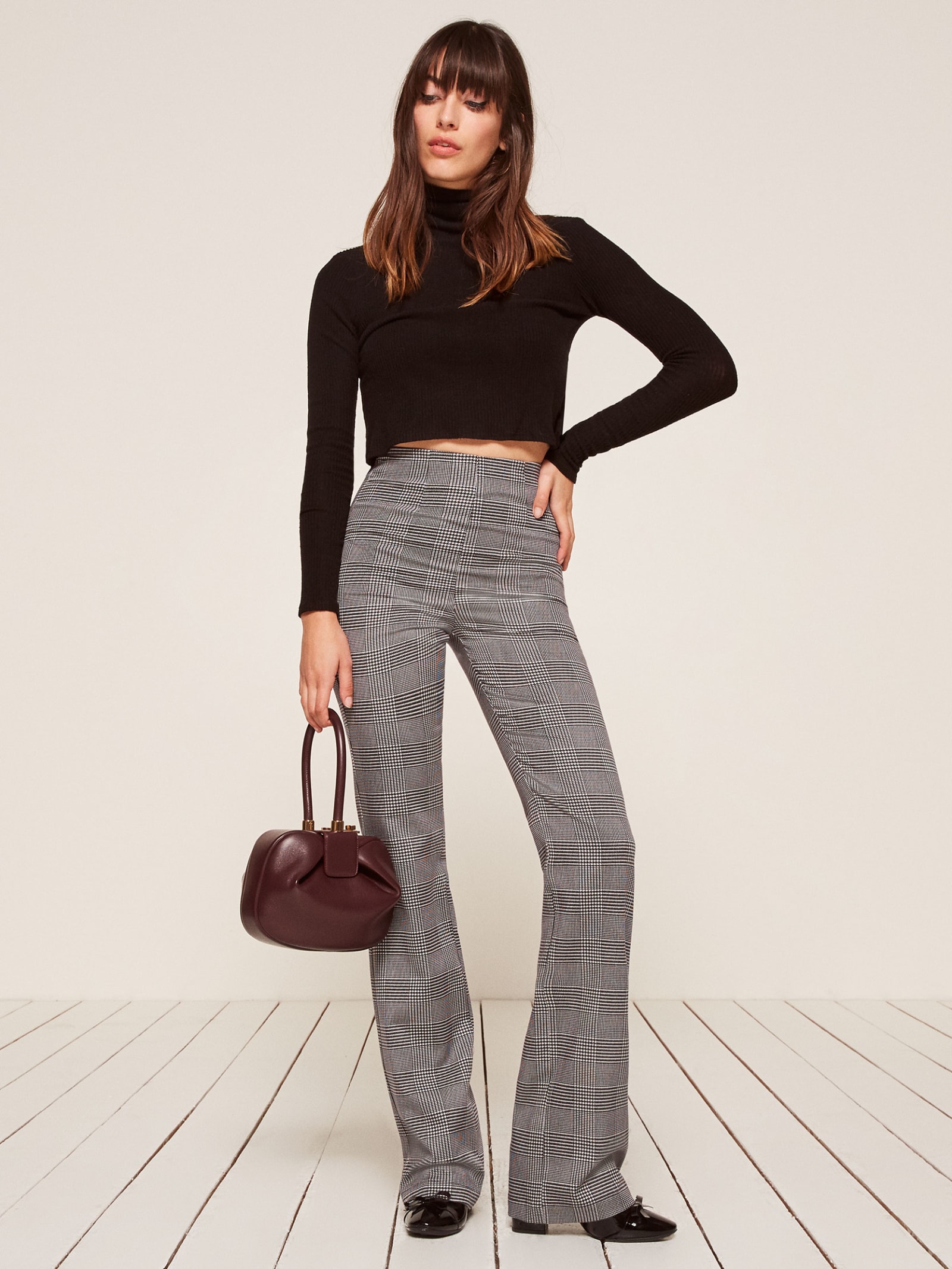 Reformation plaid pants clearance