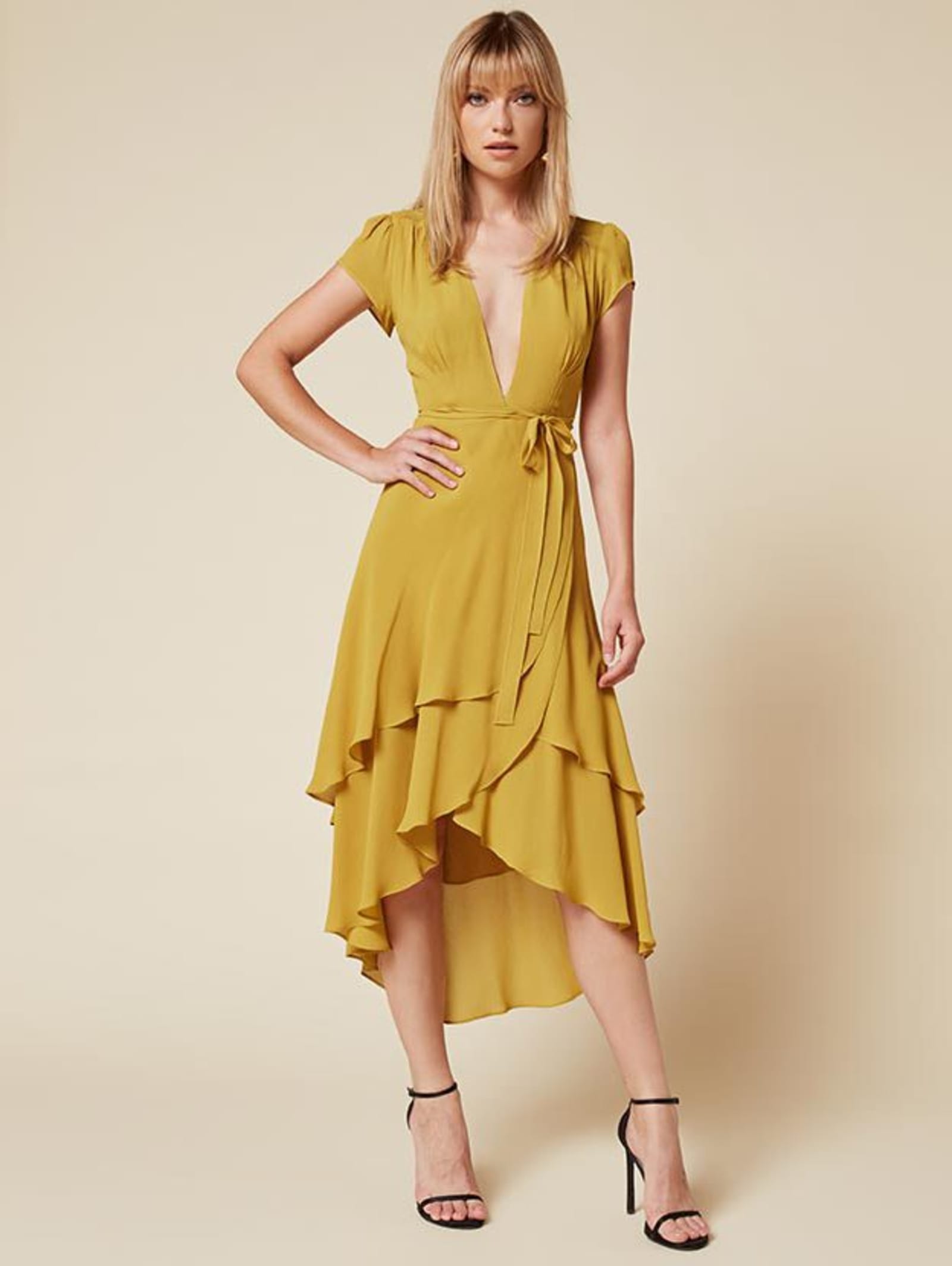 Reformation mustard dress Clearance