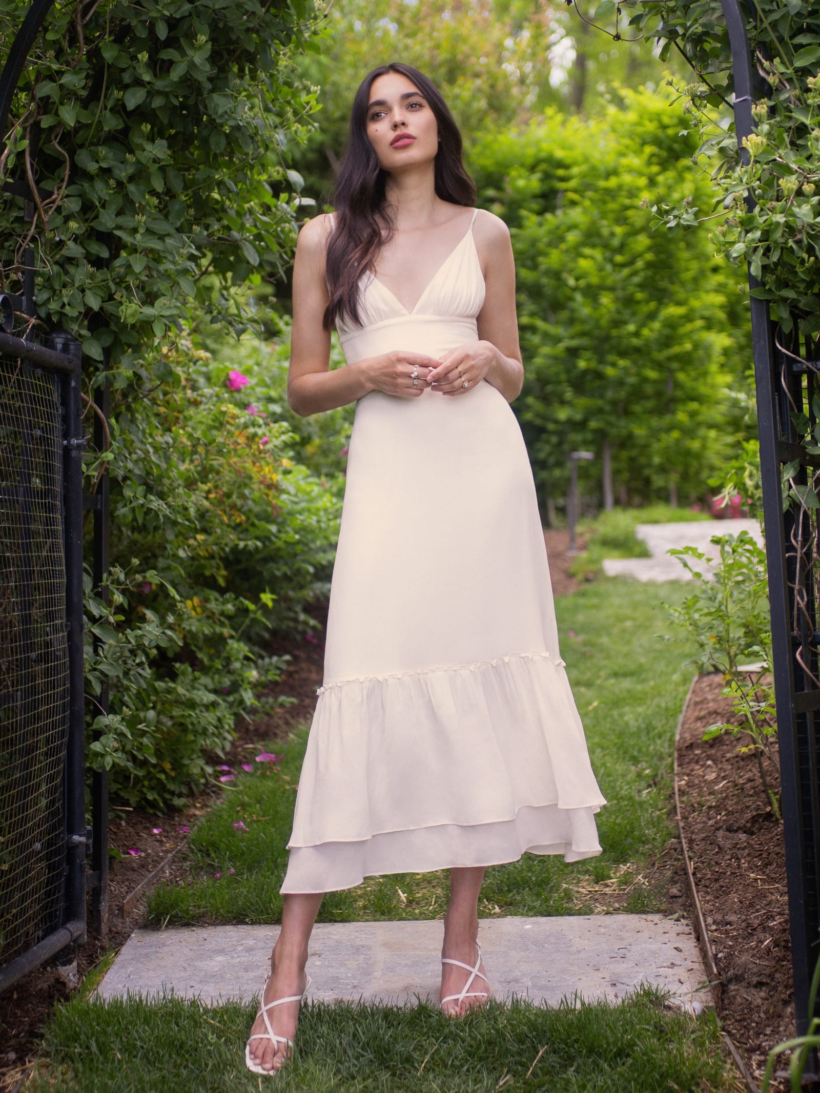 reformation juliette dress ivory