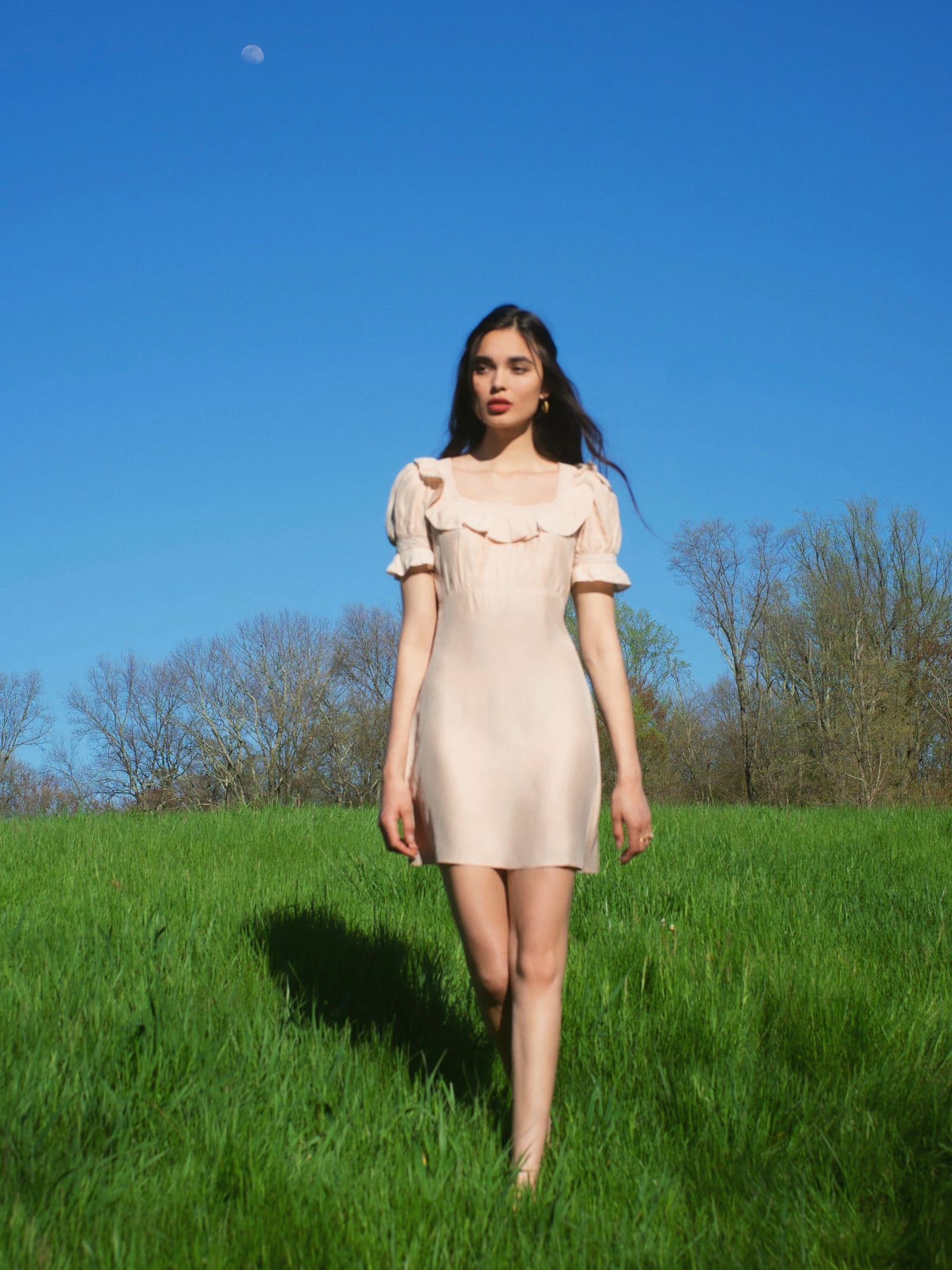 Frappe Dress - Short Sleeve Mini Silk 