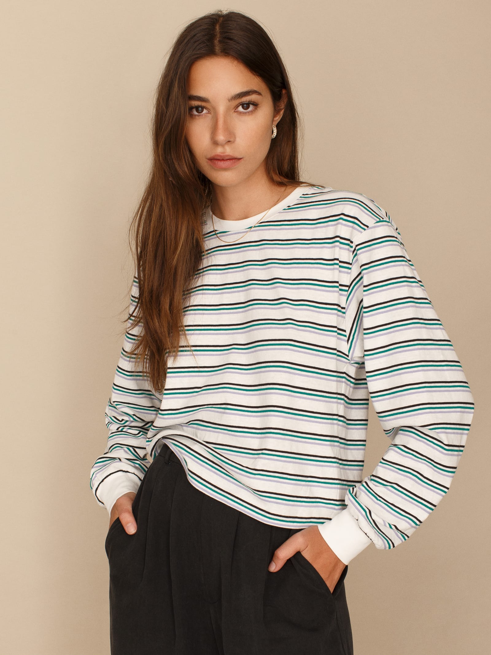 Lou Striped Tee | Reformation