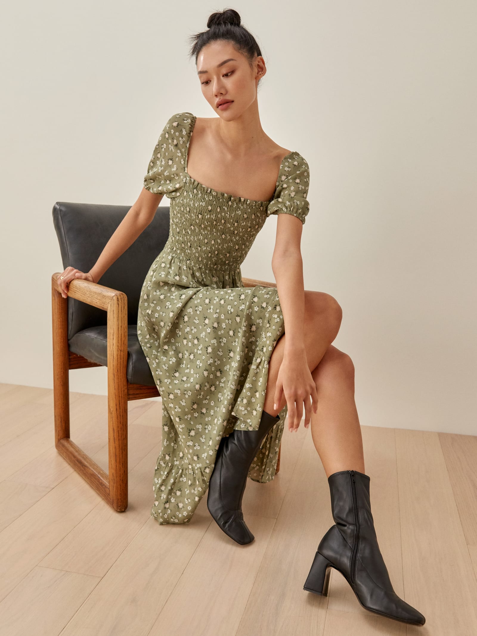 bon marche green dress