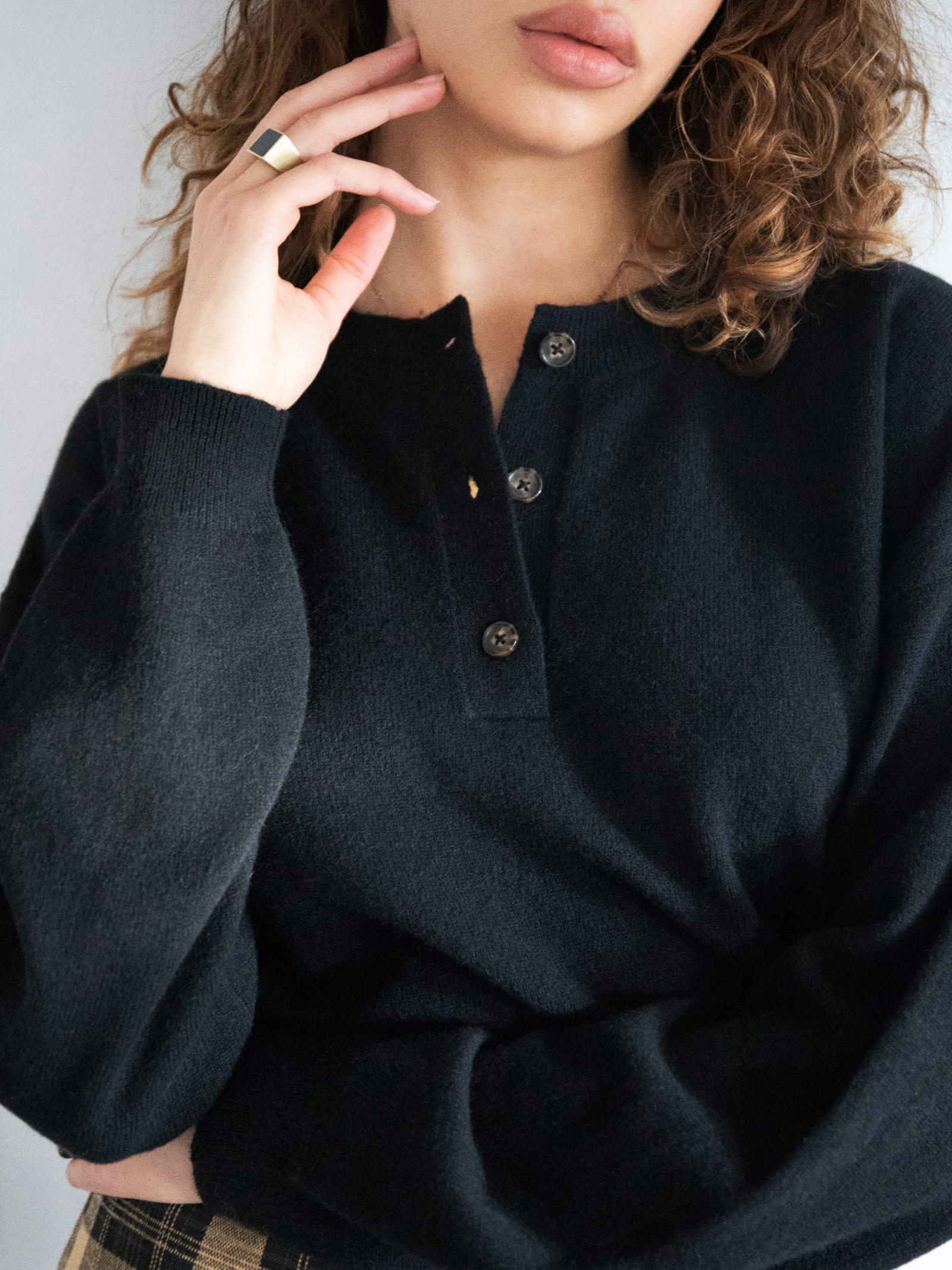 Oversized Cashmere Henley Reformation
