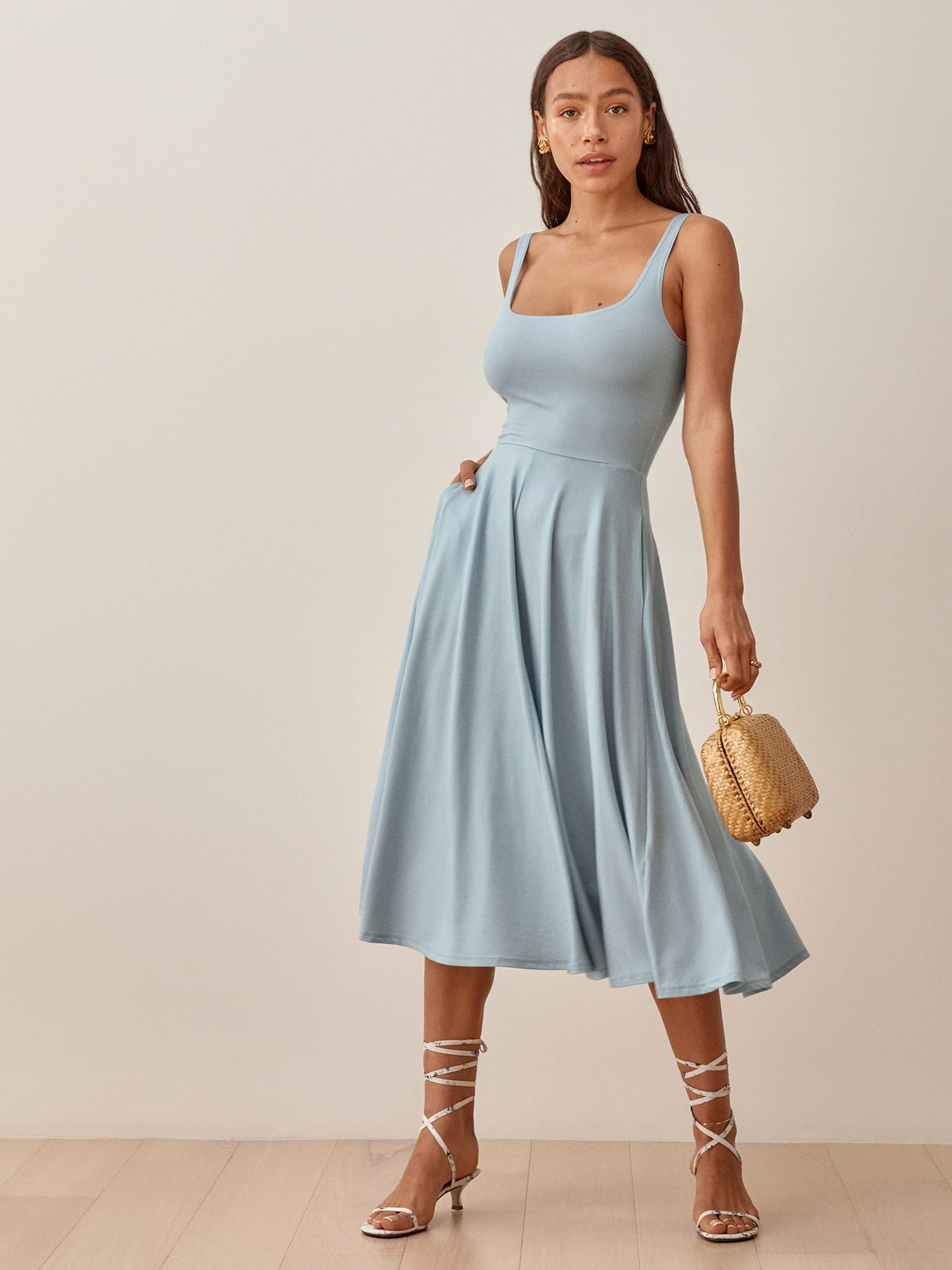 Rou Dress Sleeveless Midi Knit Reformation