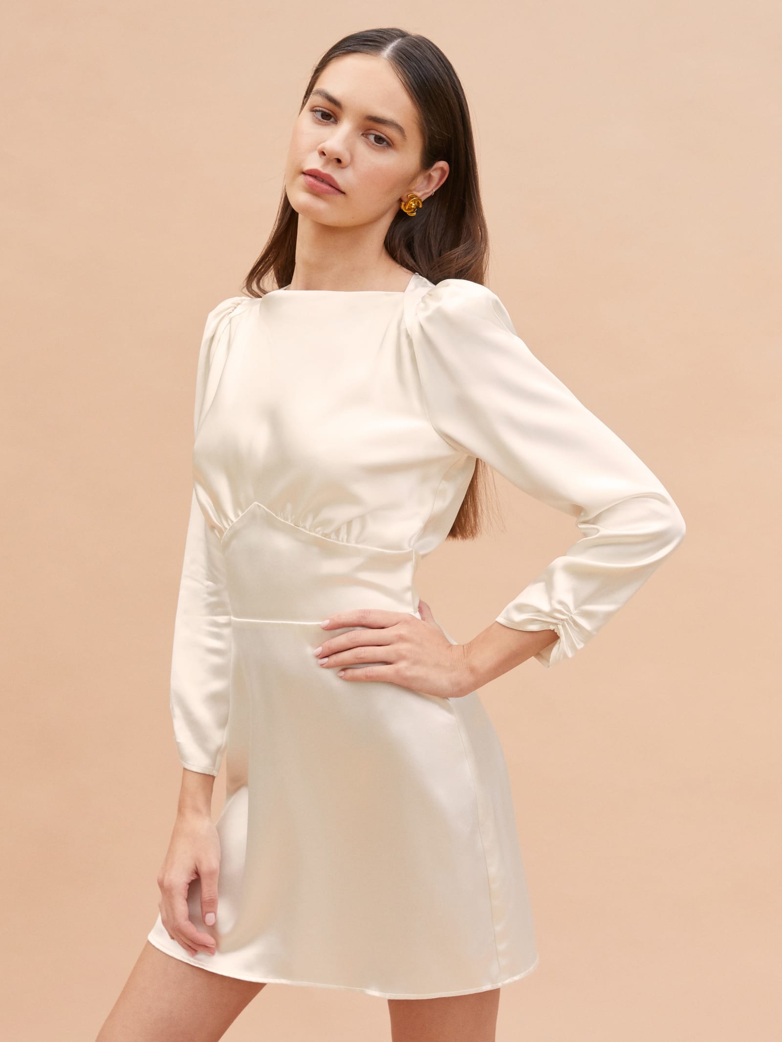 Reformation ivory dress clearance
