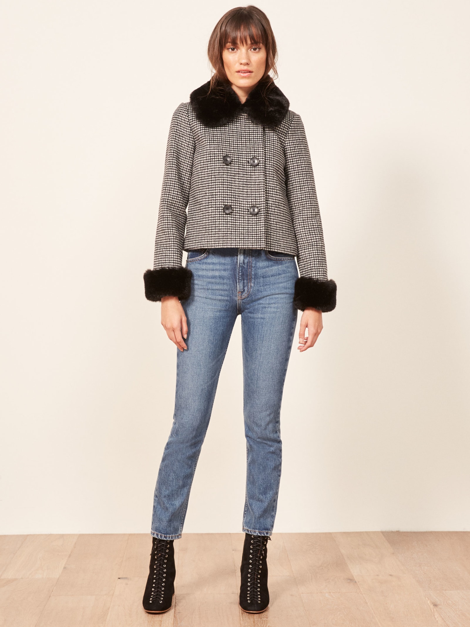 Reformation plaid jacket clearance