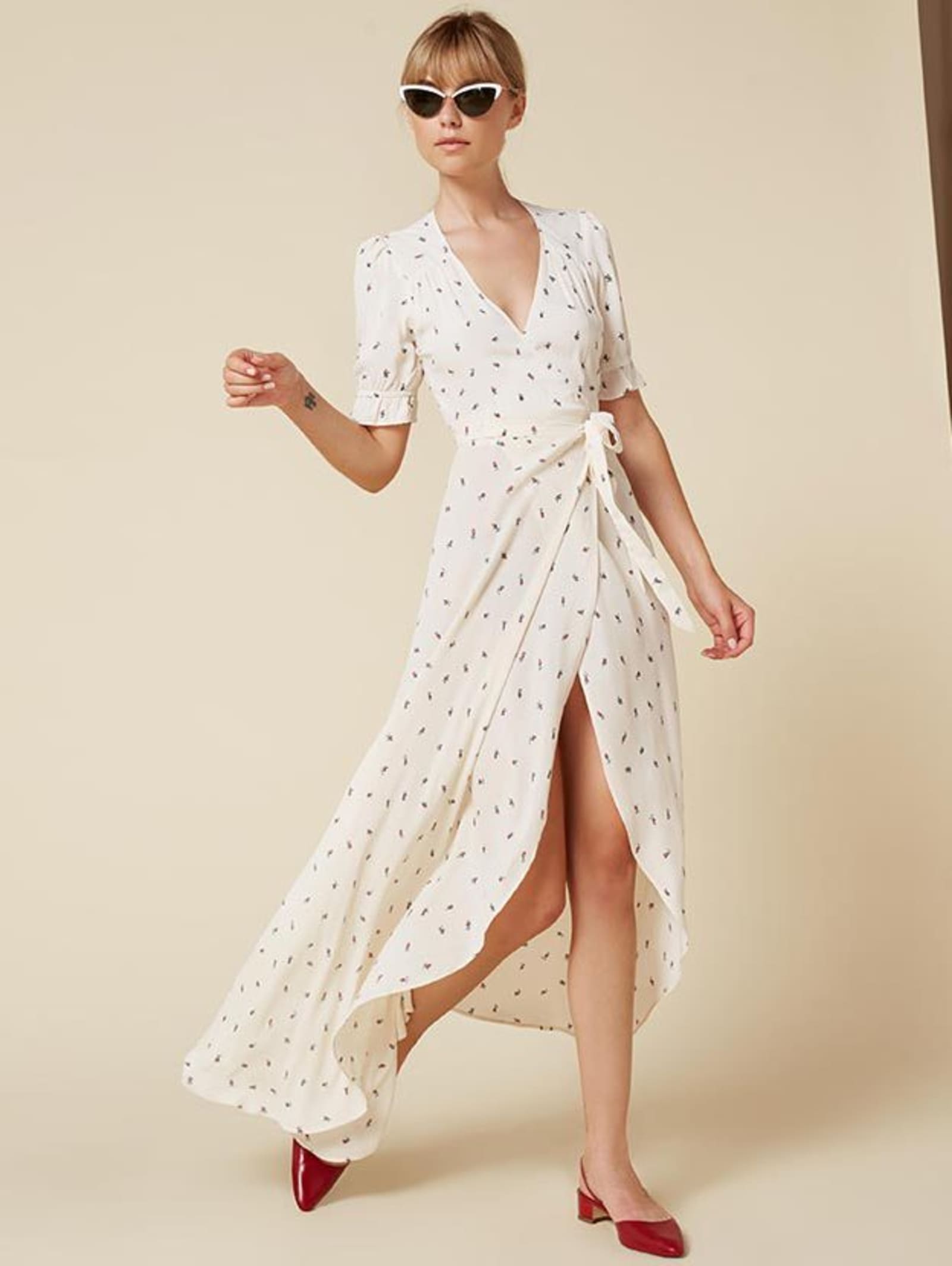 ankle length wrap dress