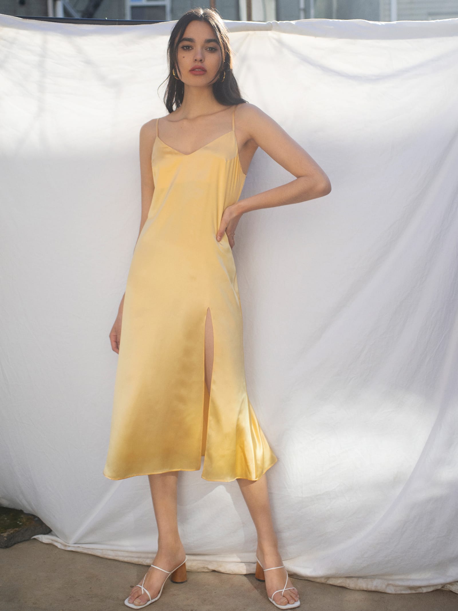 silk dress reformation