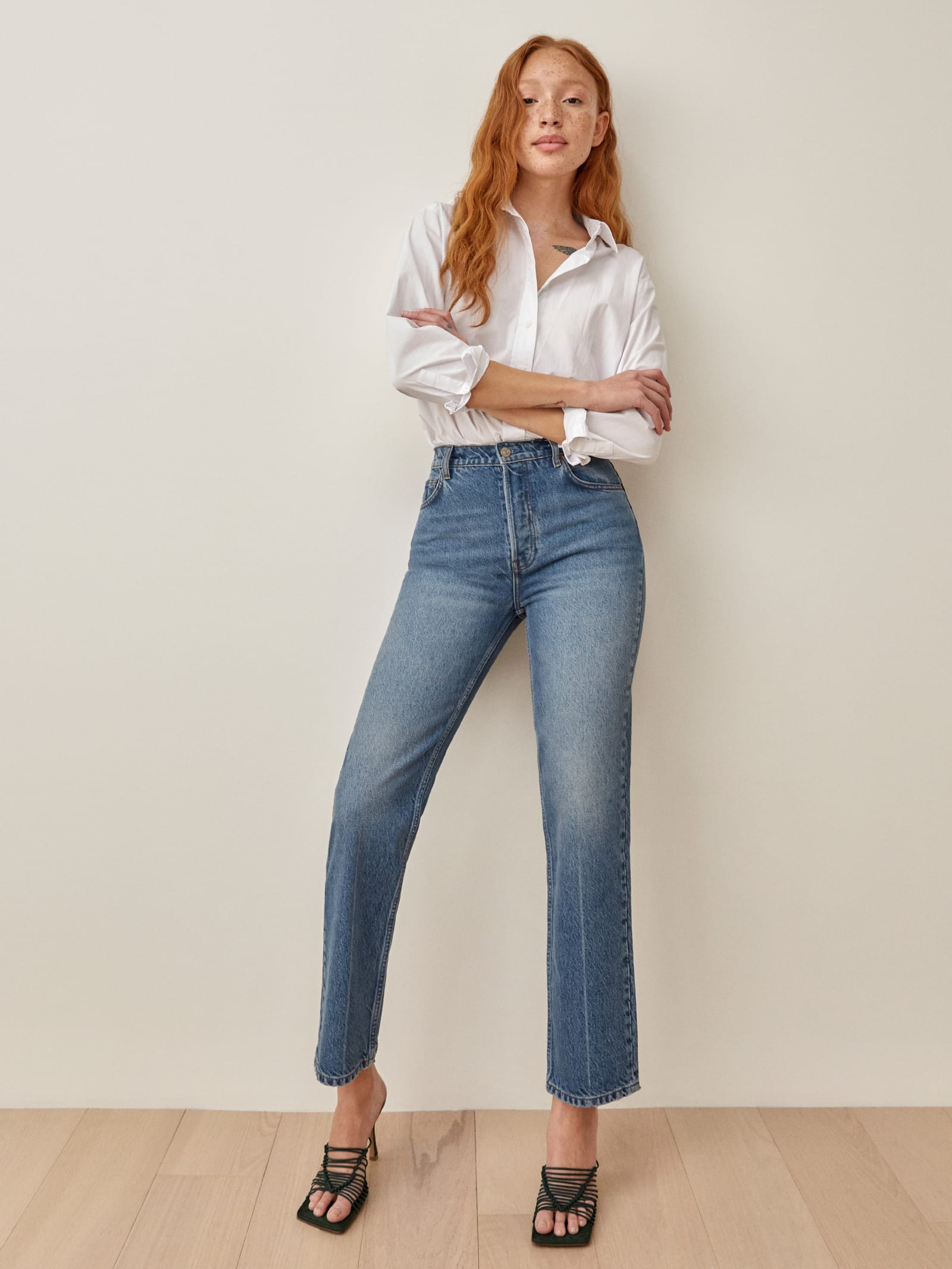 Cynthia High Rise Straight Jeans - Sustainable Denim | Reformation