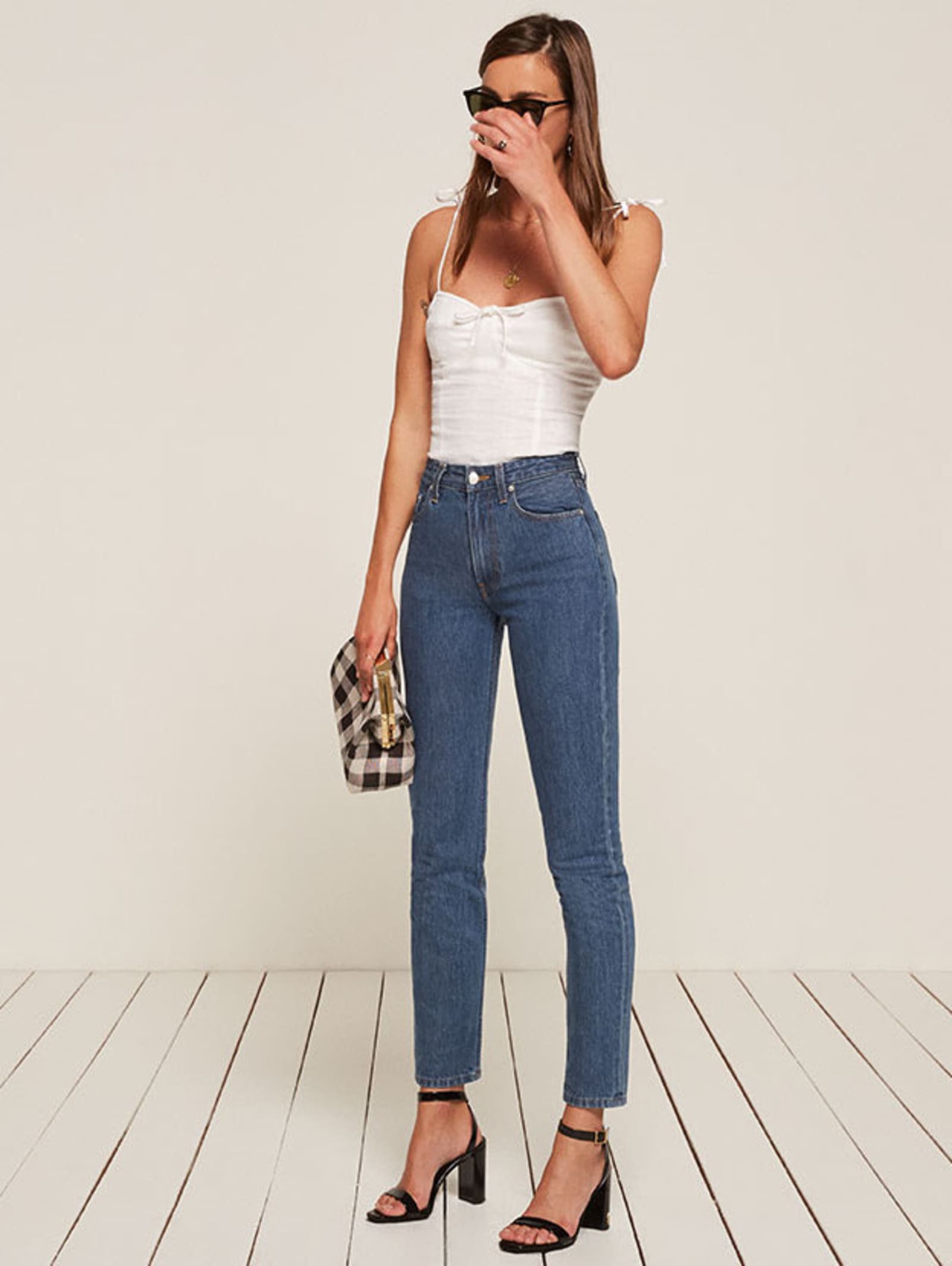 black high waisted flare jeans