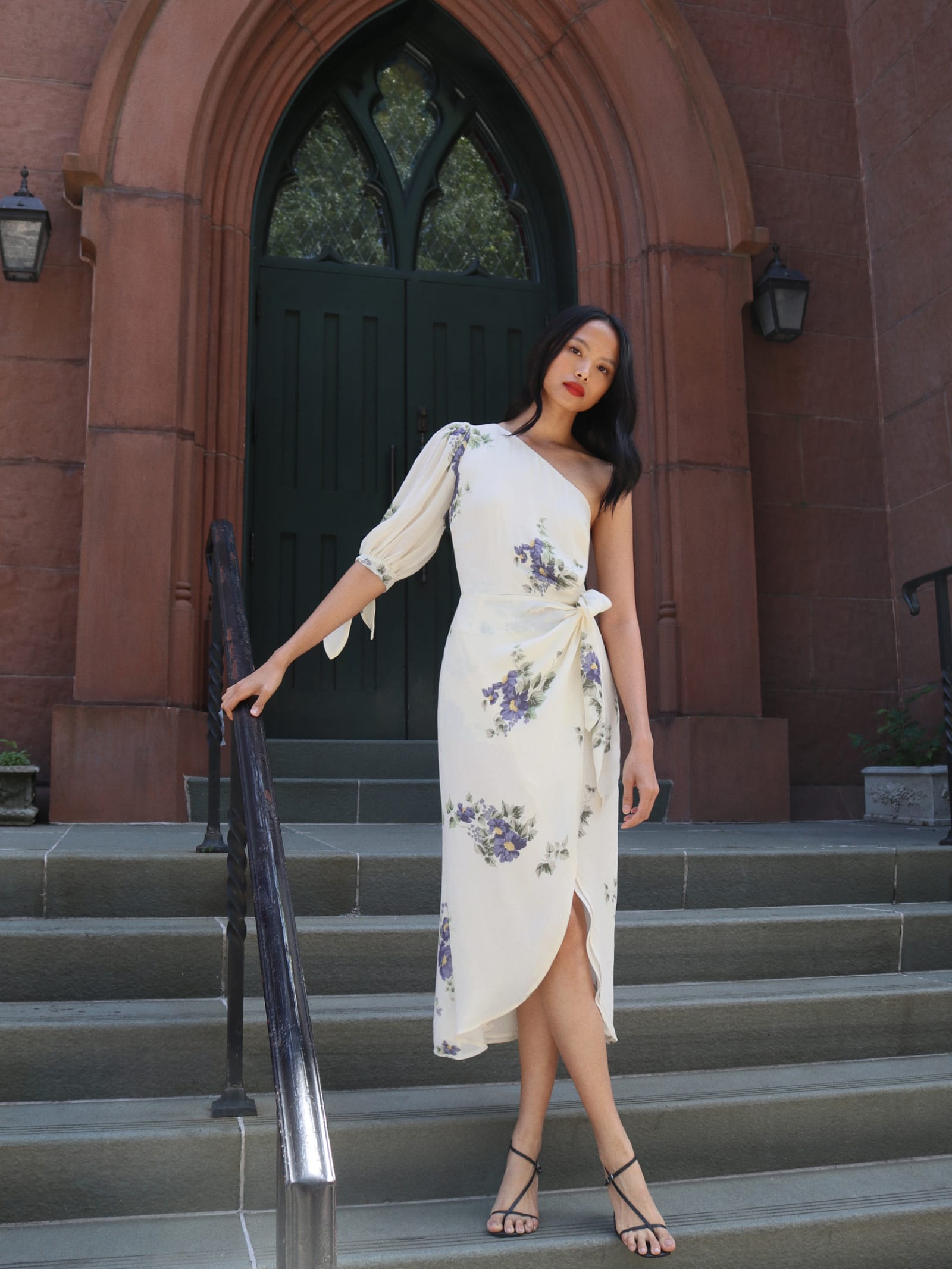 reformation one shoulder dress
