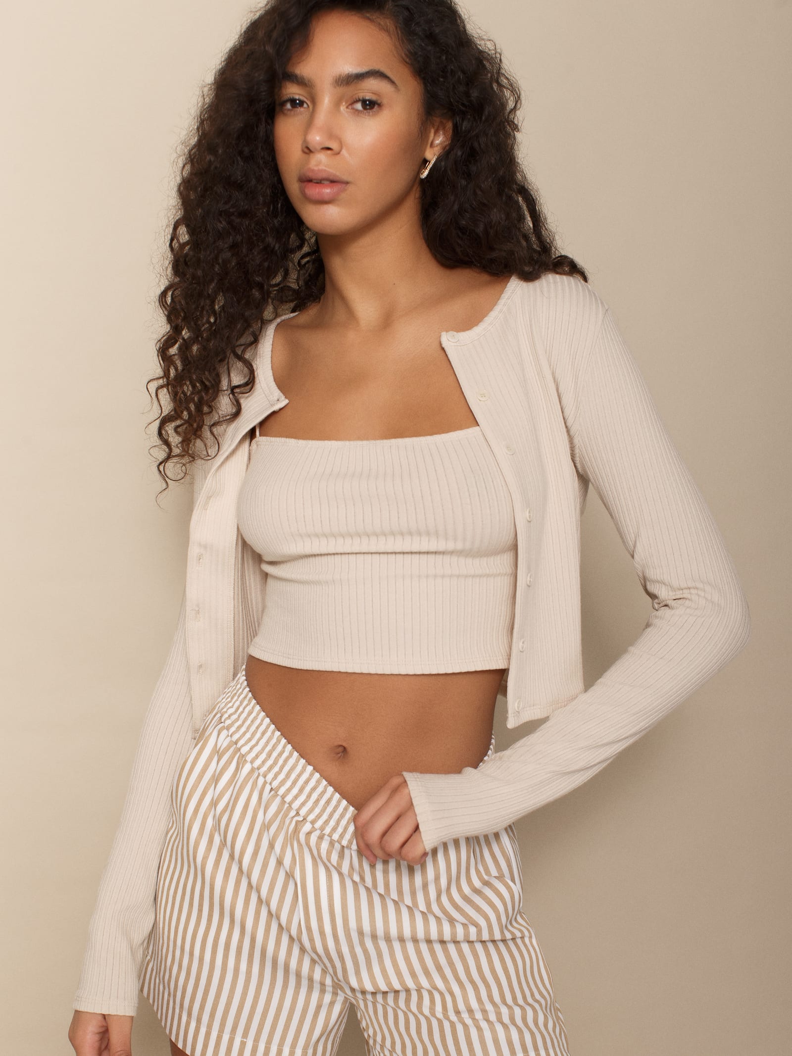 reformation cardigan set