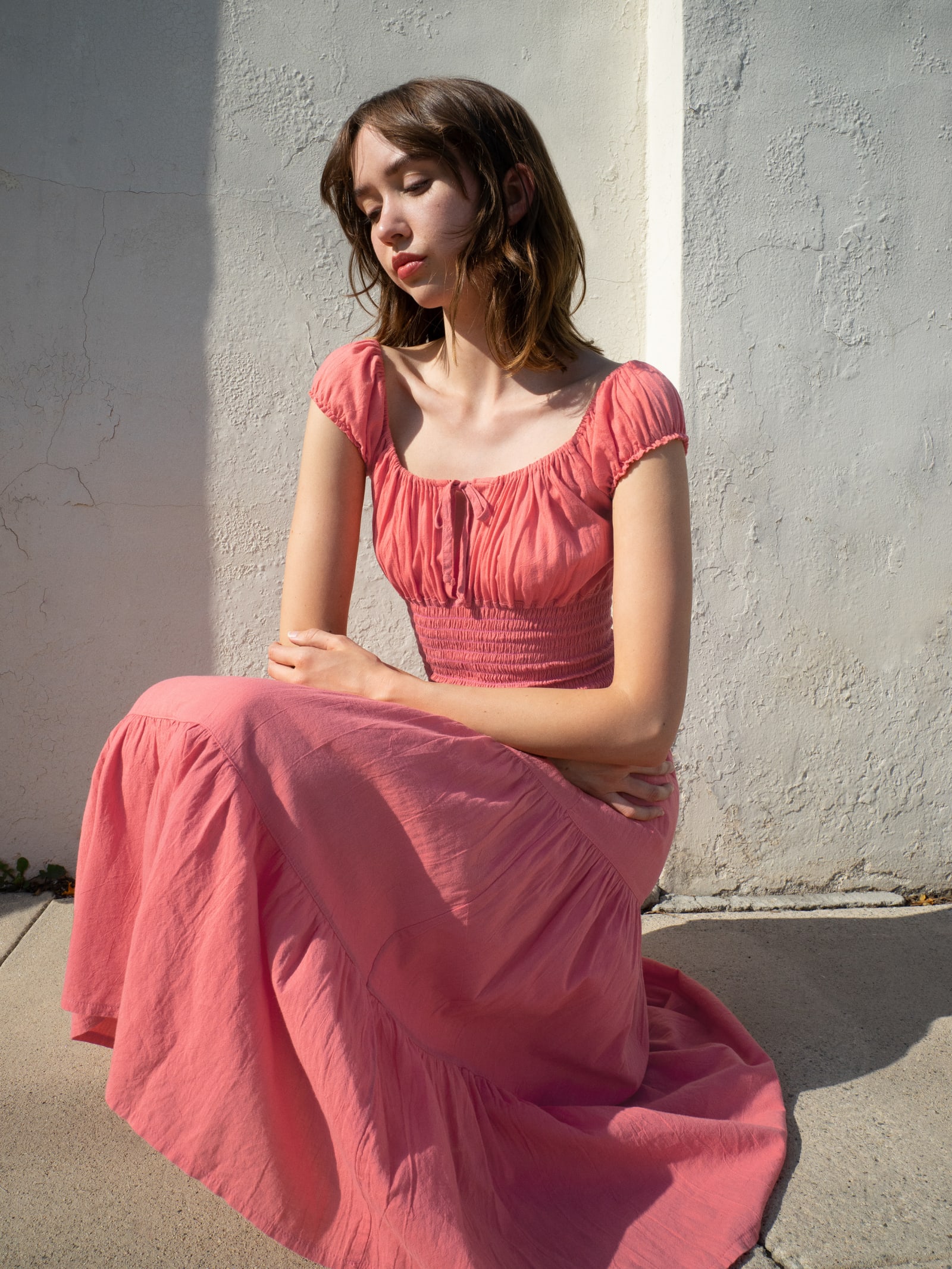 reformation coral dress