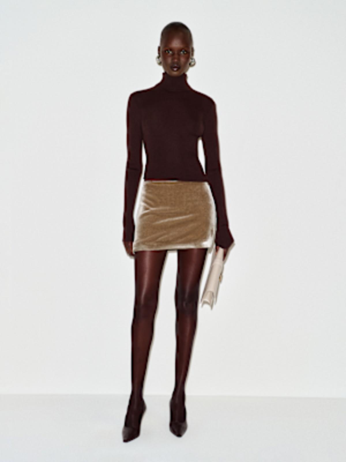 Carla Low Waist Velvet Skirt