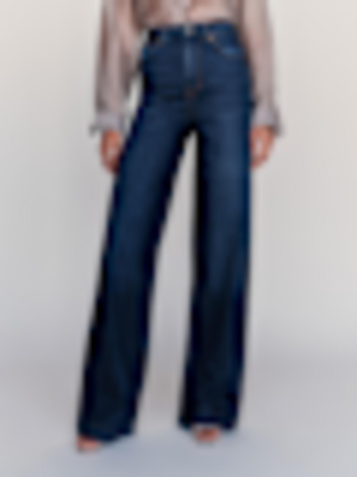 Bex Super Stretch High Rise Wide Leg Short Jeans - thumbnail 3