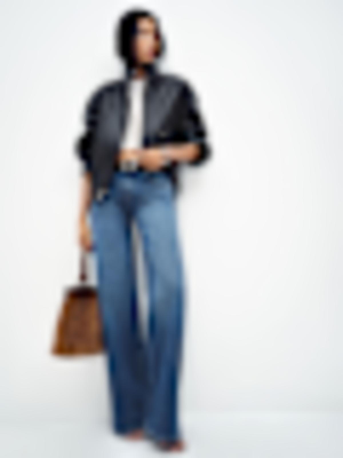 Greta Super Stretch Low Rise Wide Leg Long Jeans - thumbnail 3