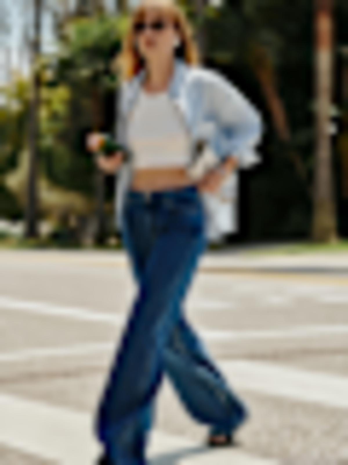 Cary Low Rise Slouchy Wide Leg Long Jeans - thumbnail 1