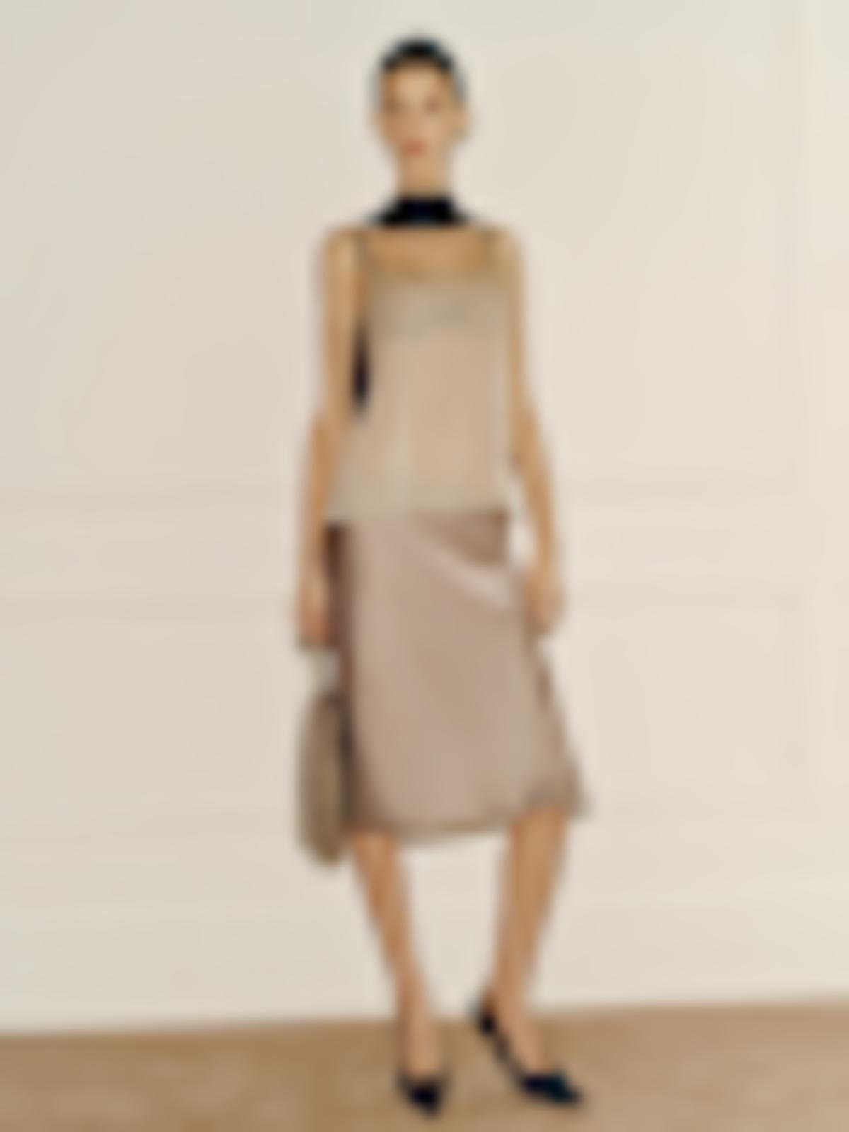 Layla Silk Knee Length Skirt - thumbnail 3