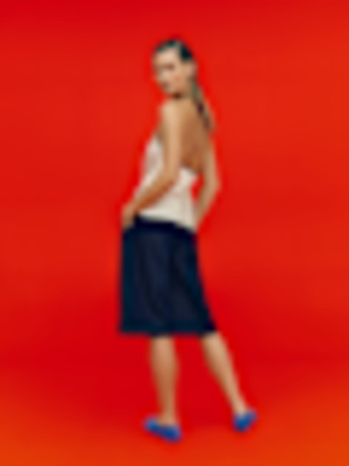 Elio Low Rise 14 In Denim Trouser Shorts - thumbnail 7