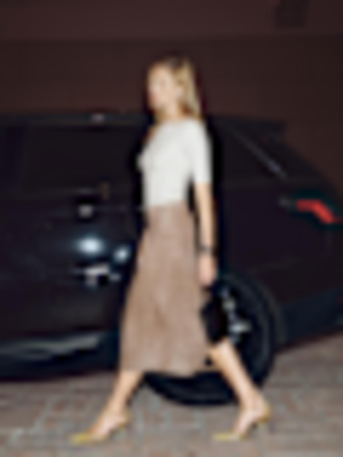 Petites Veda Cole Low Waist Leather Maxi Skirt - thumbnail 3