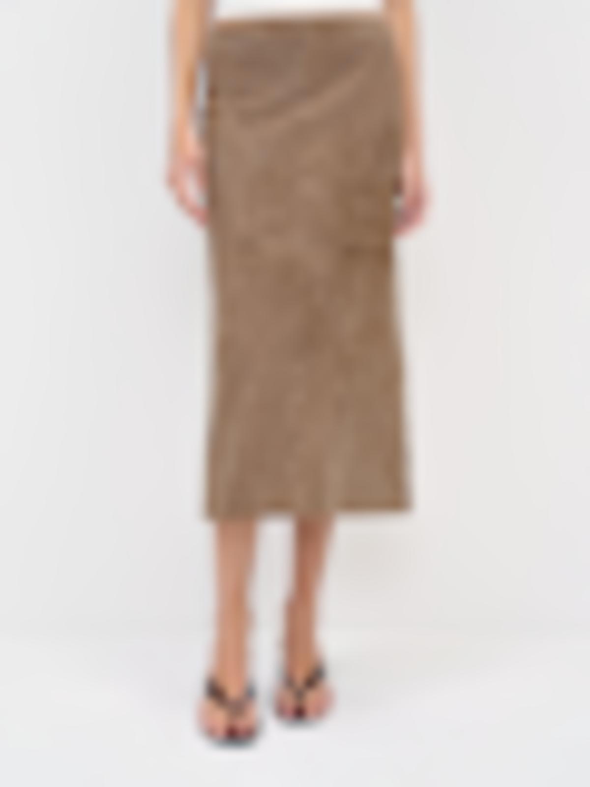 Petites Veda Cole Low Waist Leather Maxi Skirt - thumbnail 5