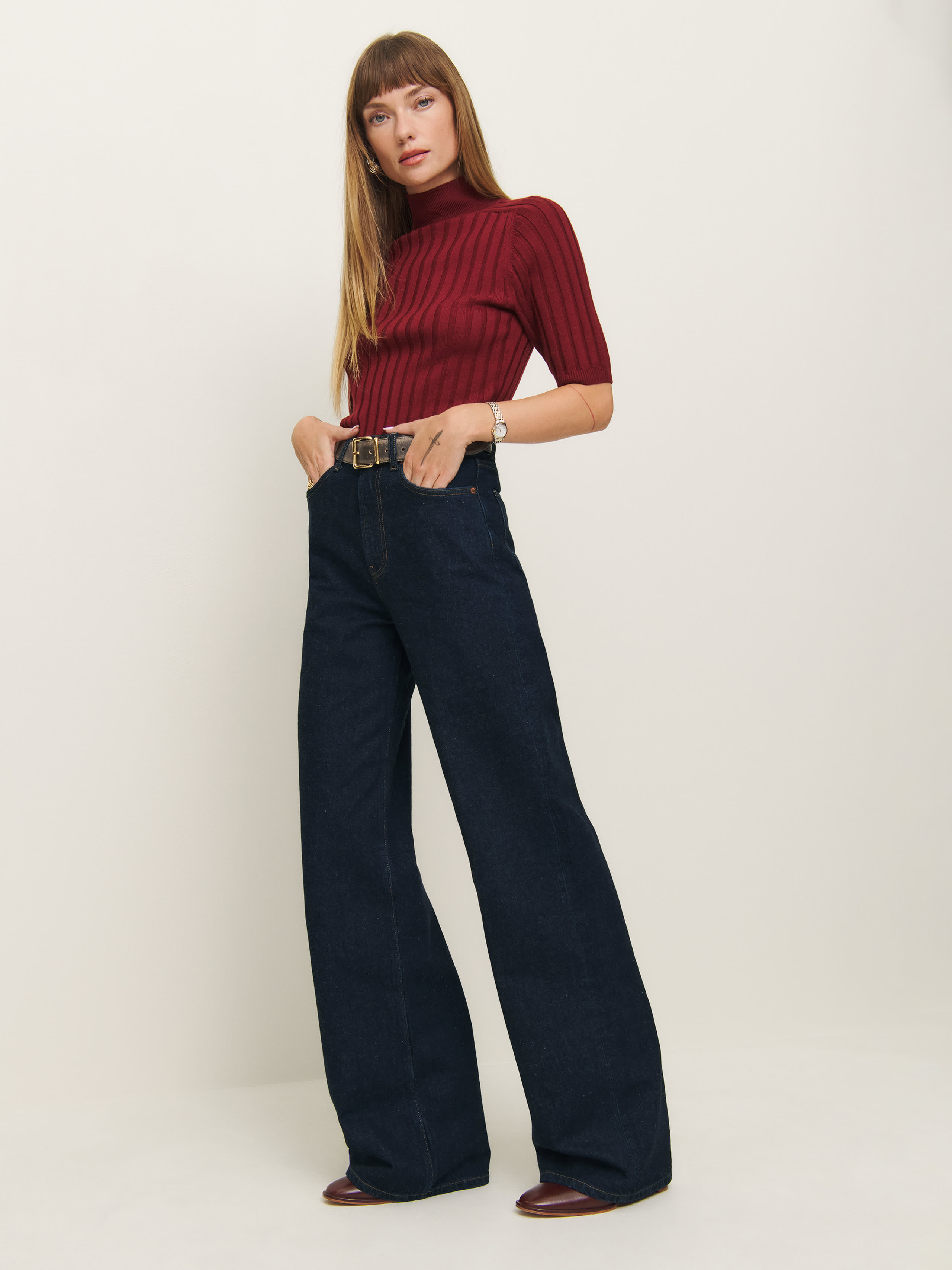 Cary High Rise Slouchy Wide Leg Jeans, zoom image 1