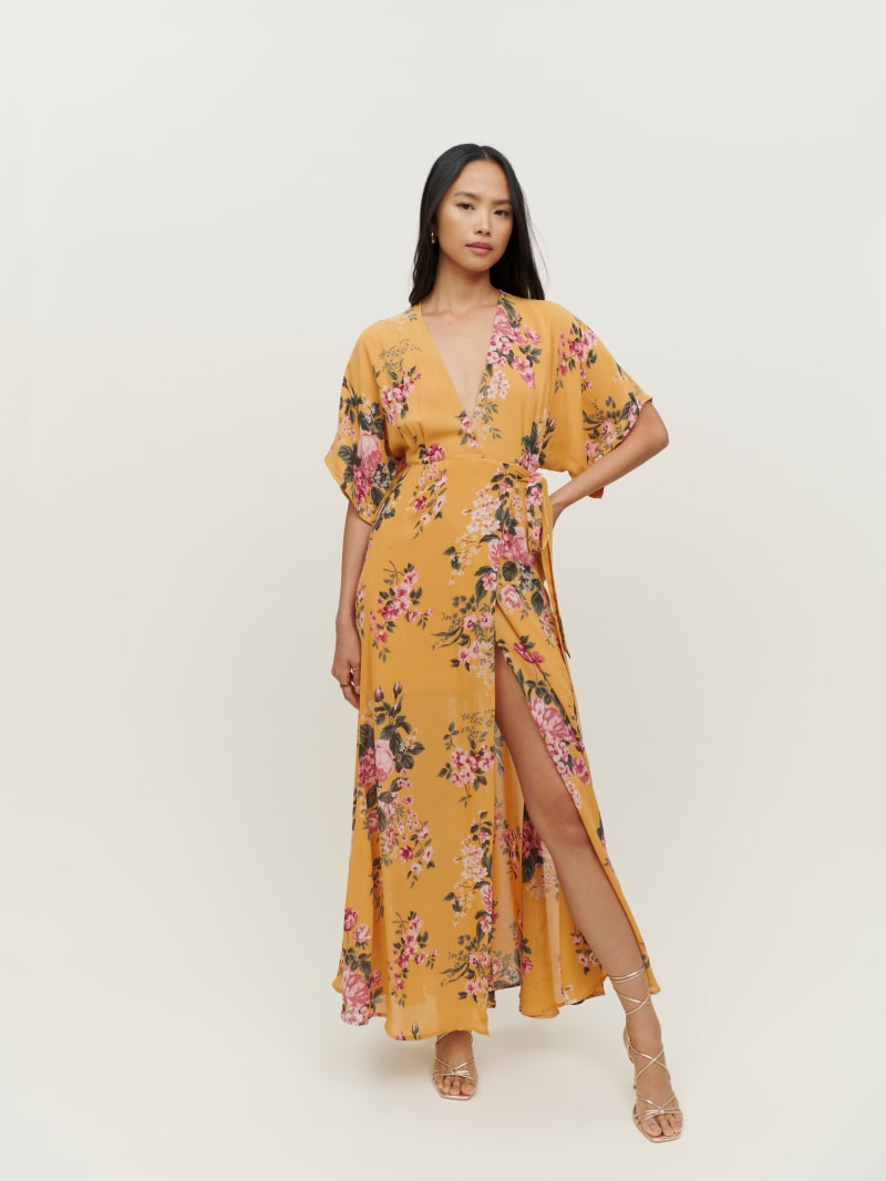 Reformation winslow best sale dress emerald