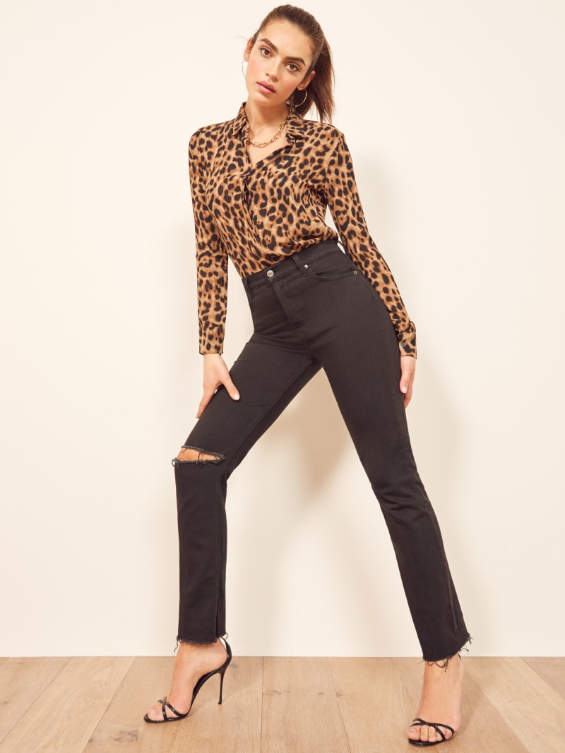 Liza High Rise Straight Jeans