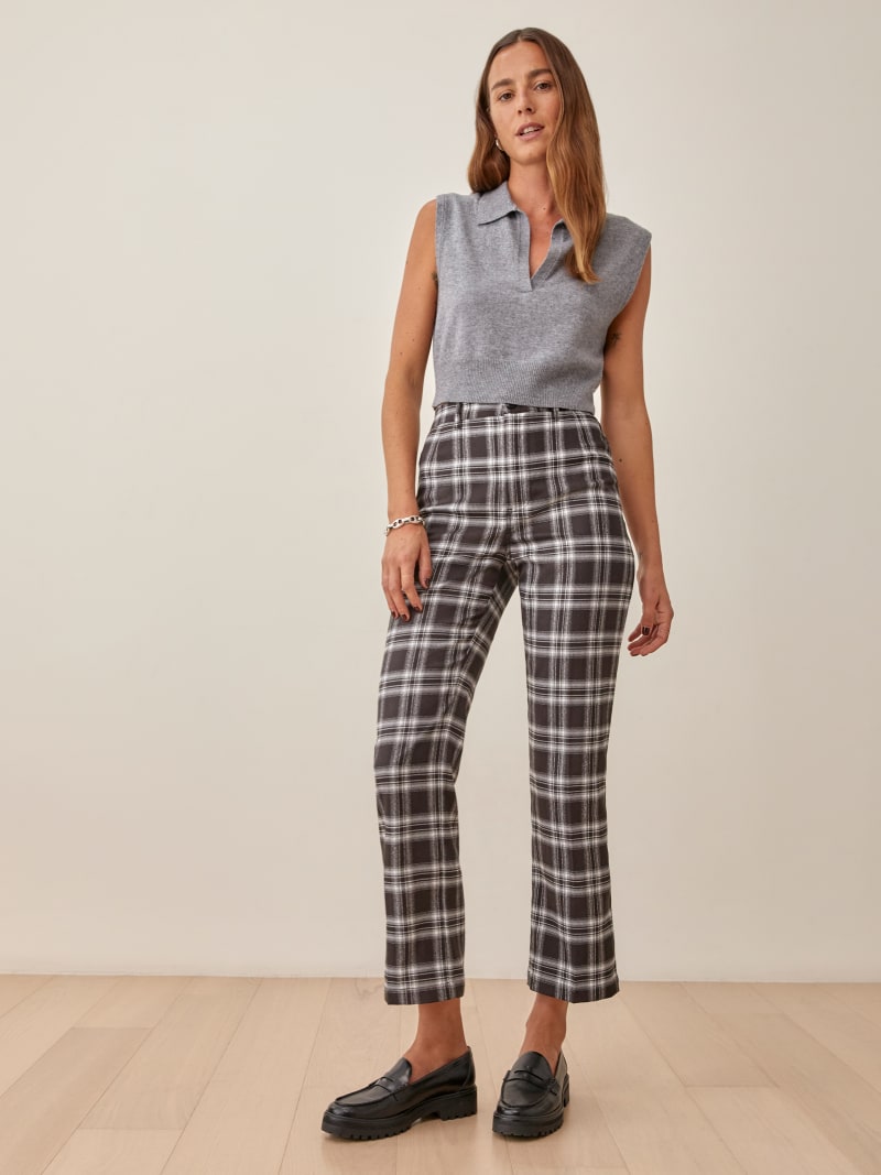 Reformation gingham pants hot sale