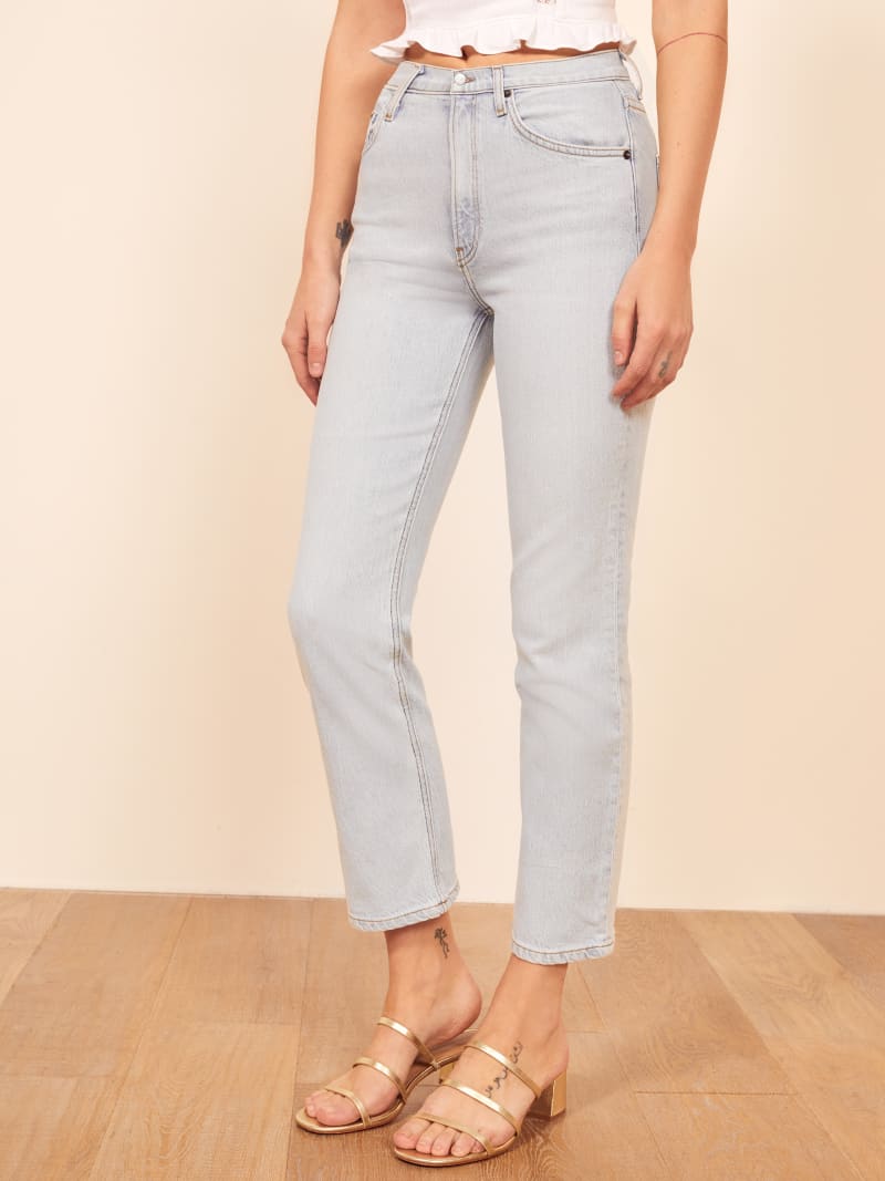 Liza High Rise Straight Cropped Jeans
