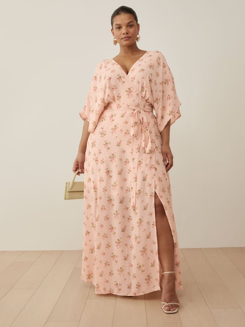 Reformation winslow dress blush cheap