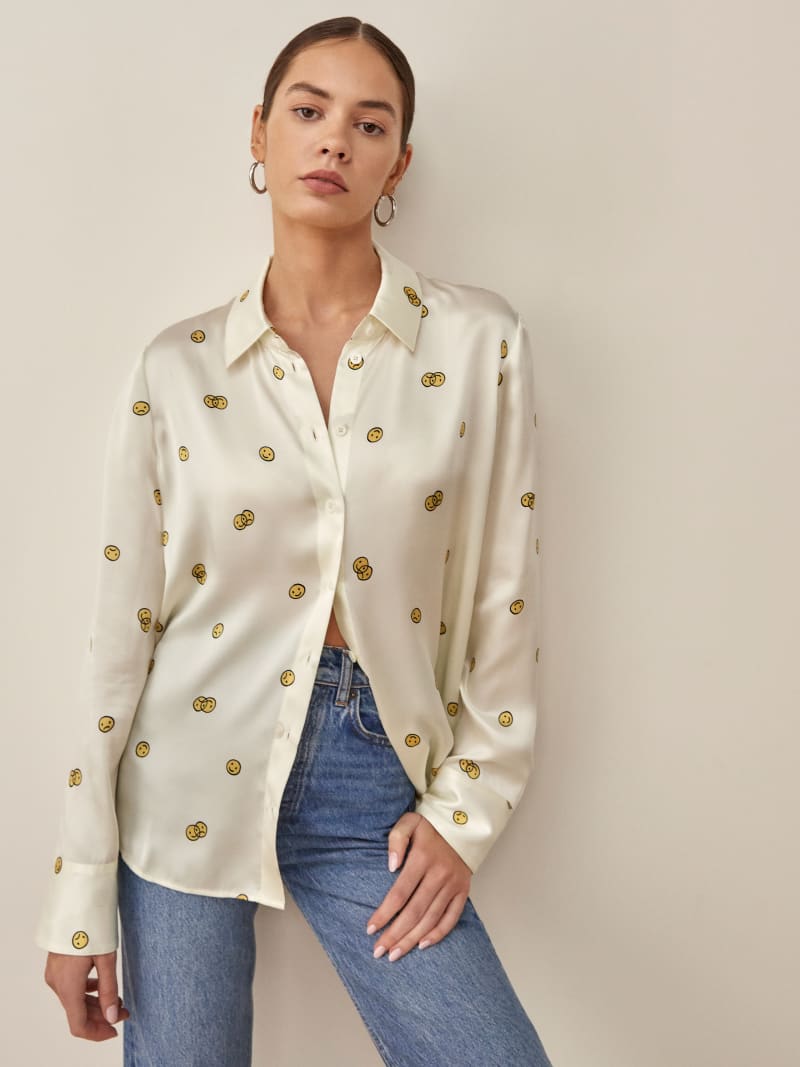 Sky Relaxed Silk Top