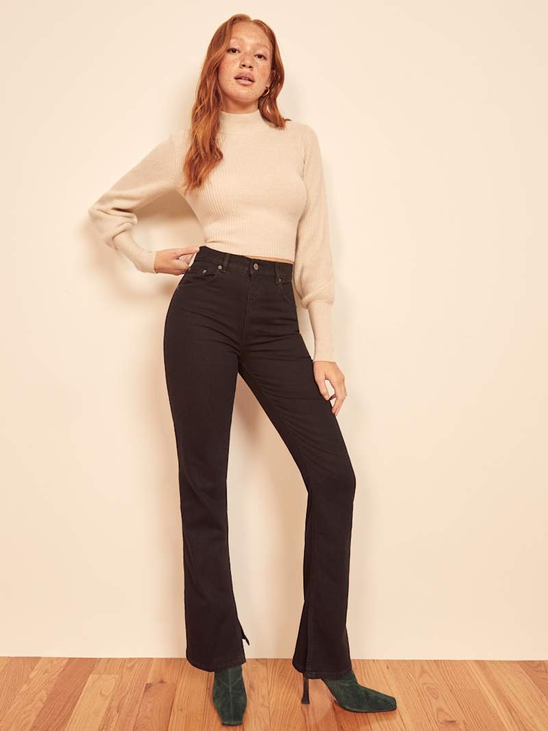 Peyton Slit Hem High Rise Bootcut Jeans