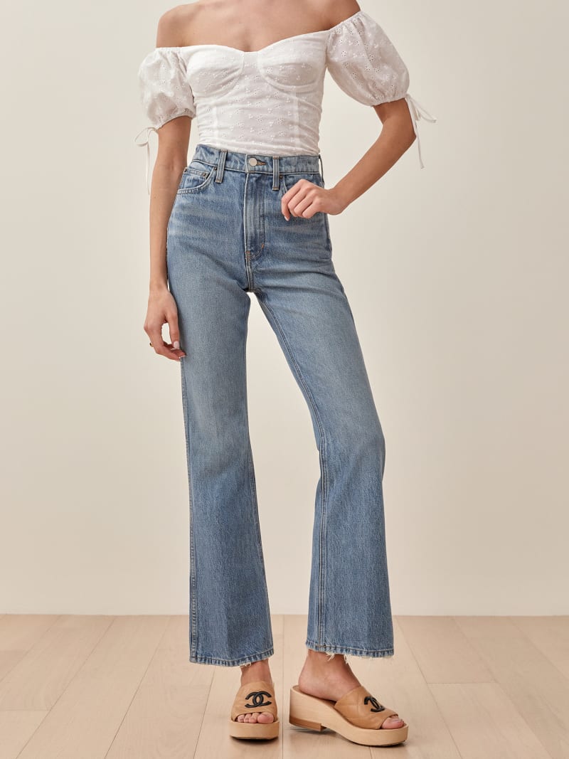 Georgia Retro High Rise Flare Jeans