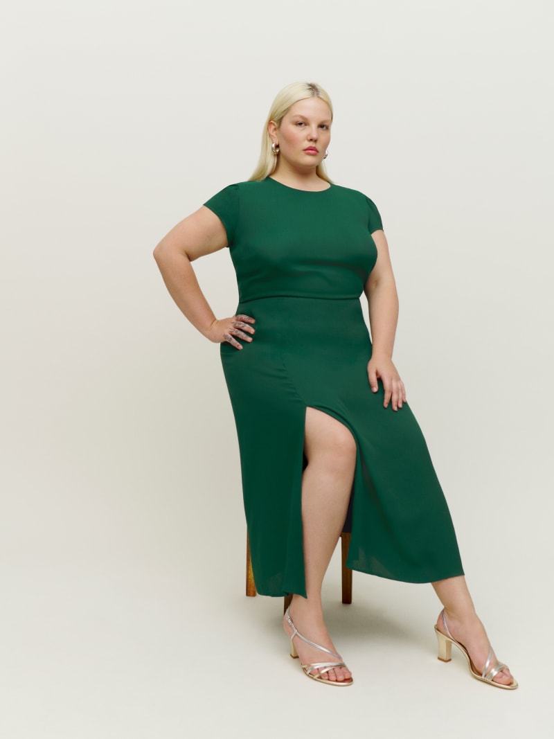 Lyst Reformation Gavin Dress Green Reformation Gavin Dress