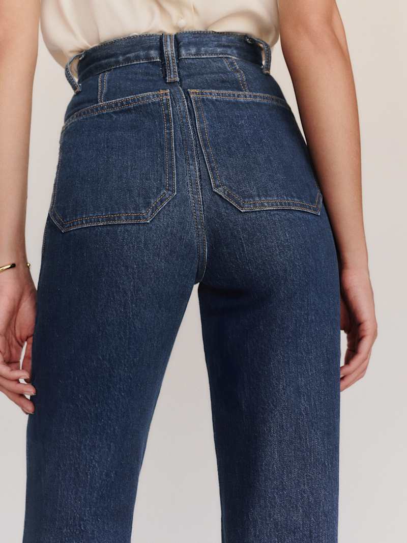 Alyssa Stretch High Rise Wide Leg Jeans