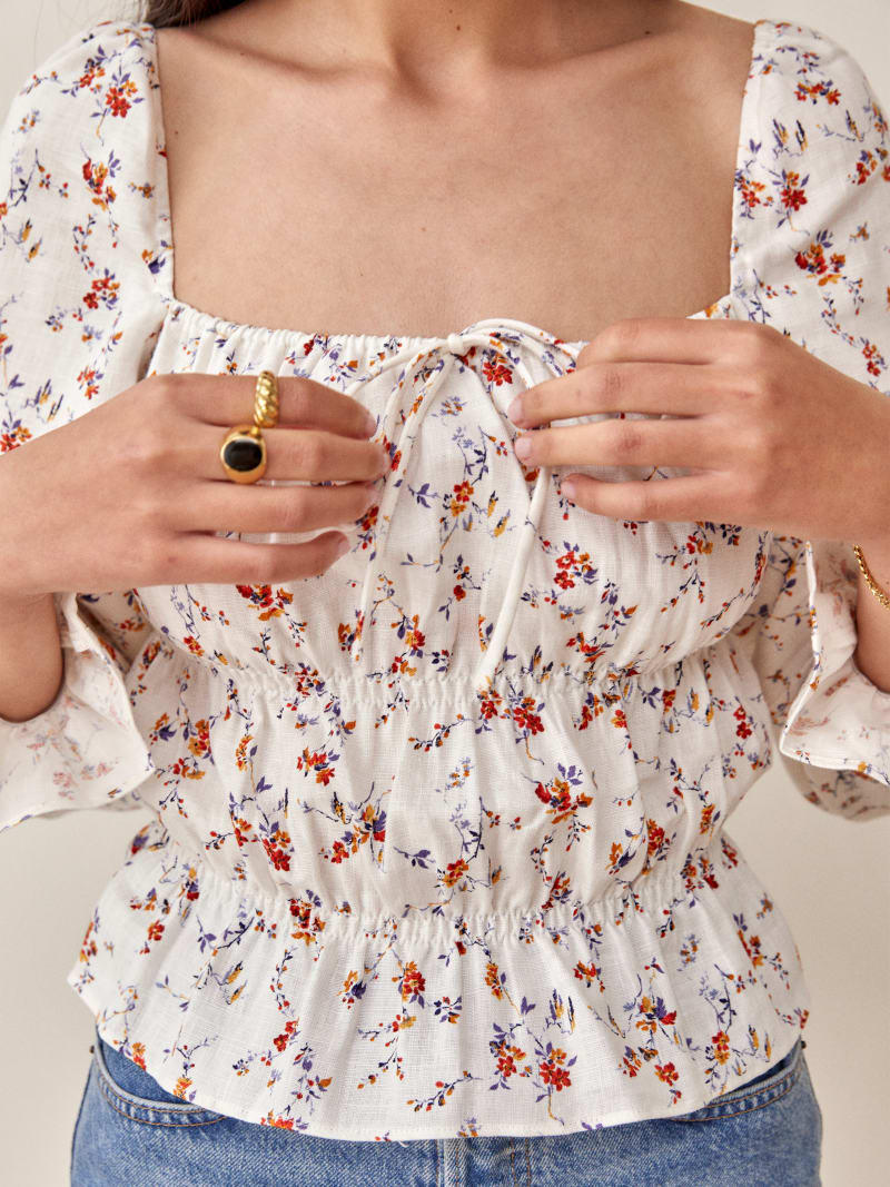Pimento Linen Top
