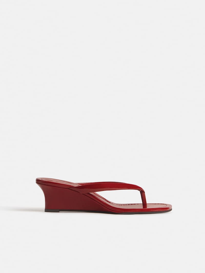 Reformation Amelia Thong Wedge Sandal
